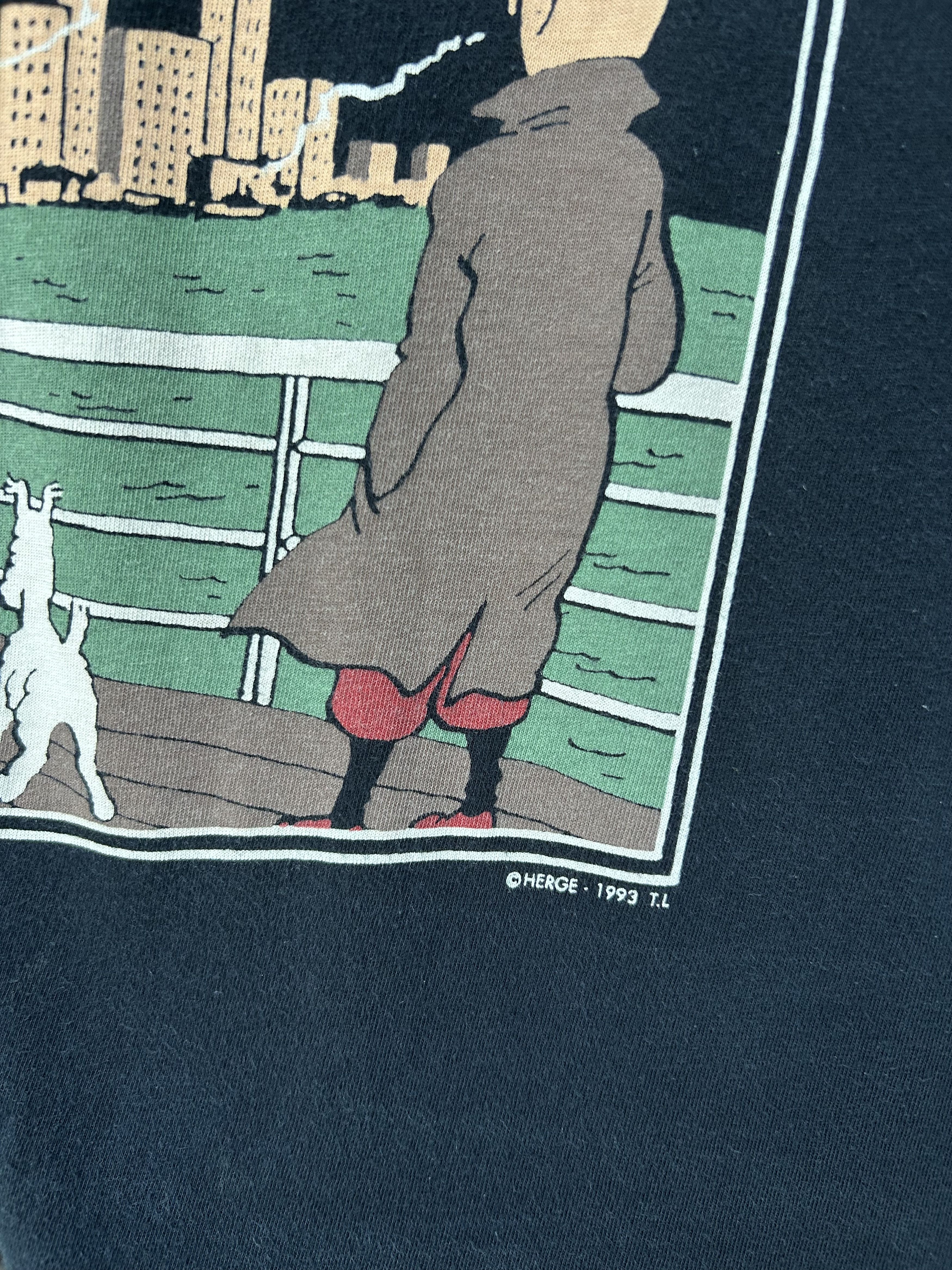 Cartoon Network Vintage 90s The Adventure of TinTin New York Comics T-shirt Size US L / EU 52-54 / 3 - 8 Thumbnail