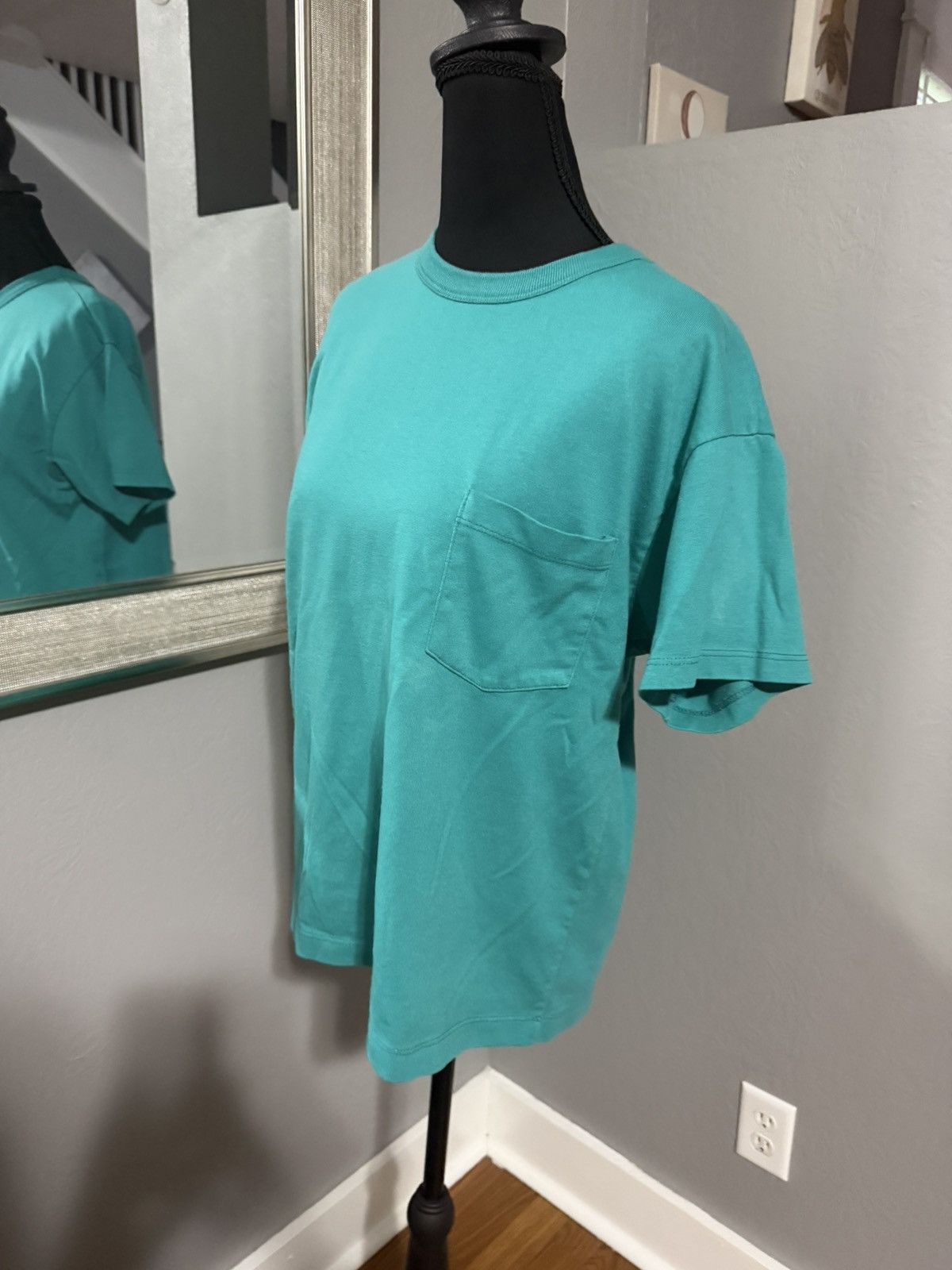 Hang Ten VTG 90’s Hang Ten Teal Aqua Blank Pocket Tee Surf Medium Size US M / EU 48-50 / 2 - 3 Thumbnail