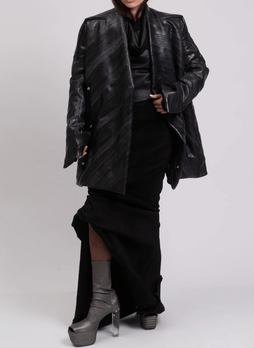 Rick Owens 1/1 RICK OWENS Recycled Rubber Jacket Size S / US 4 / IT 40 - 5 Thumbnail