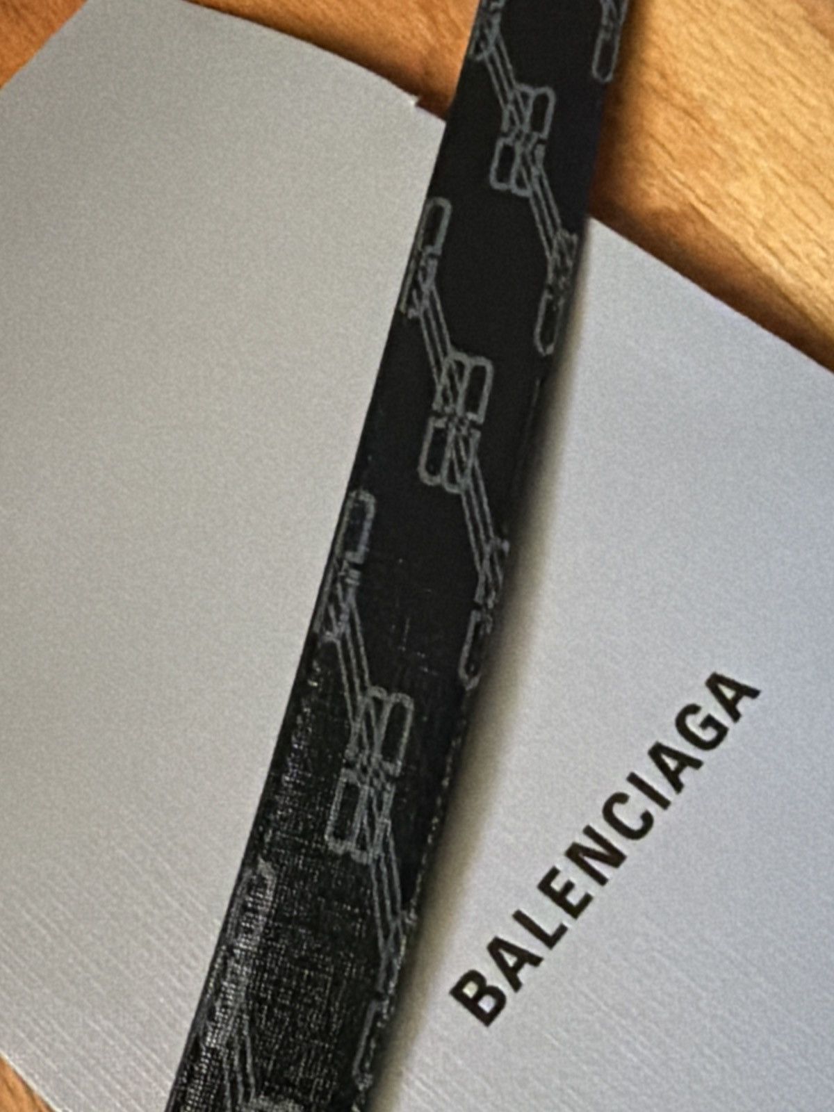 Balenciaga Balenciaga black grey monogram logo belt big bb 70 Size 26 - 2 Thumbnail