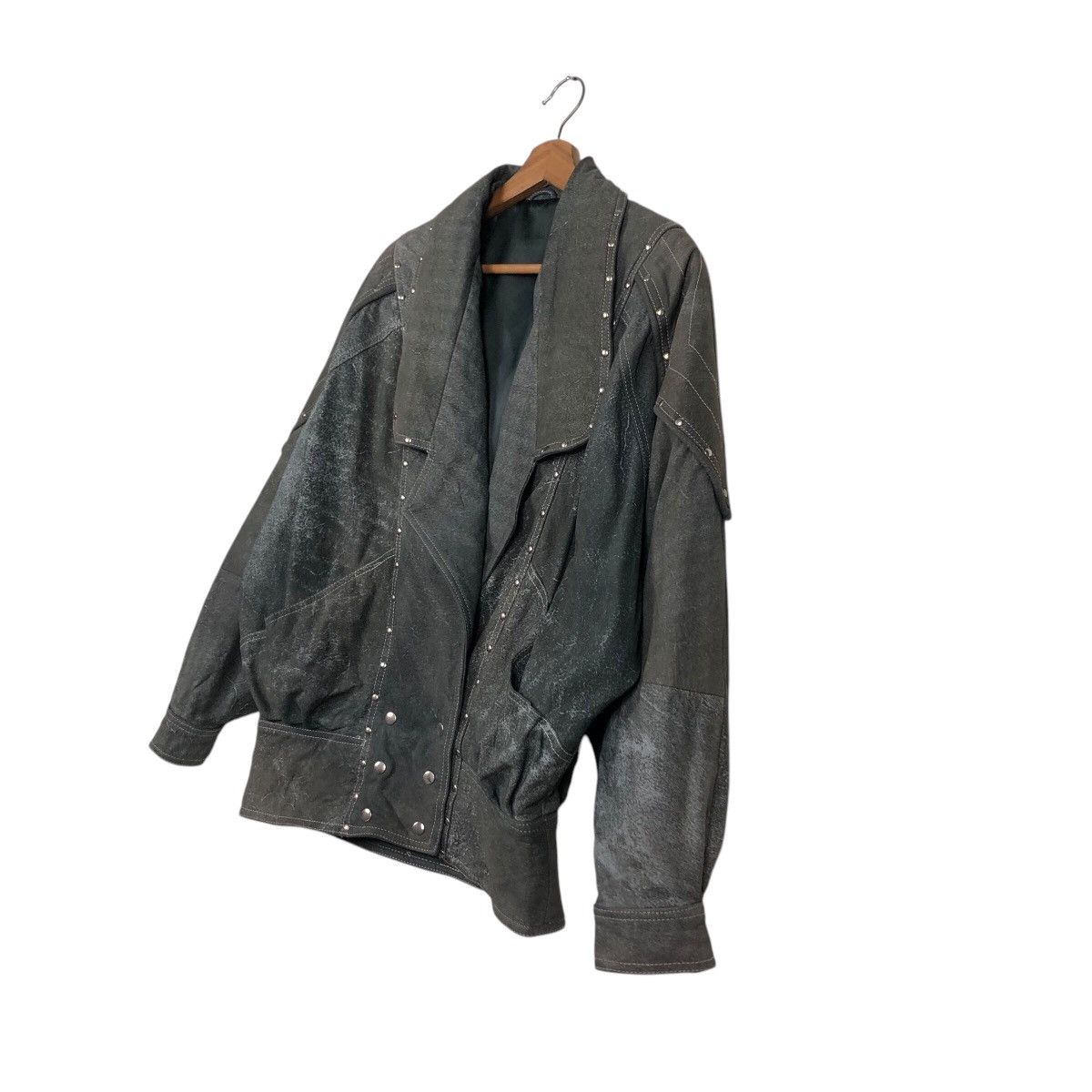 Japanese Brand 📌Vintage Leather Biker Jacket M.Mijayima Issey Miyake Size US M / EU 48-50 / 2 - 3 Thumbnail