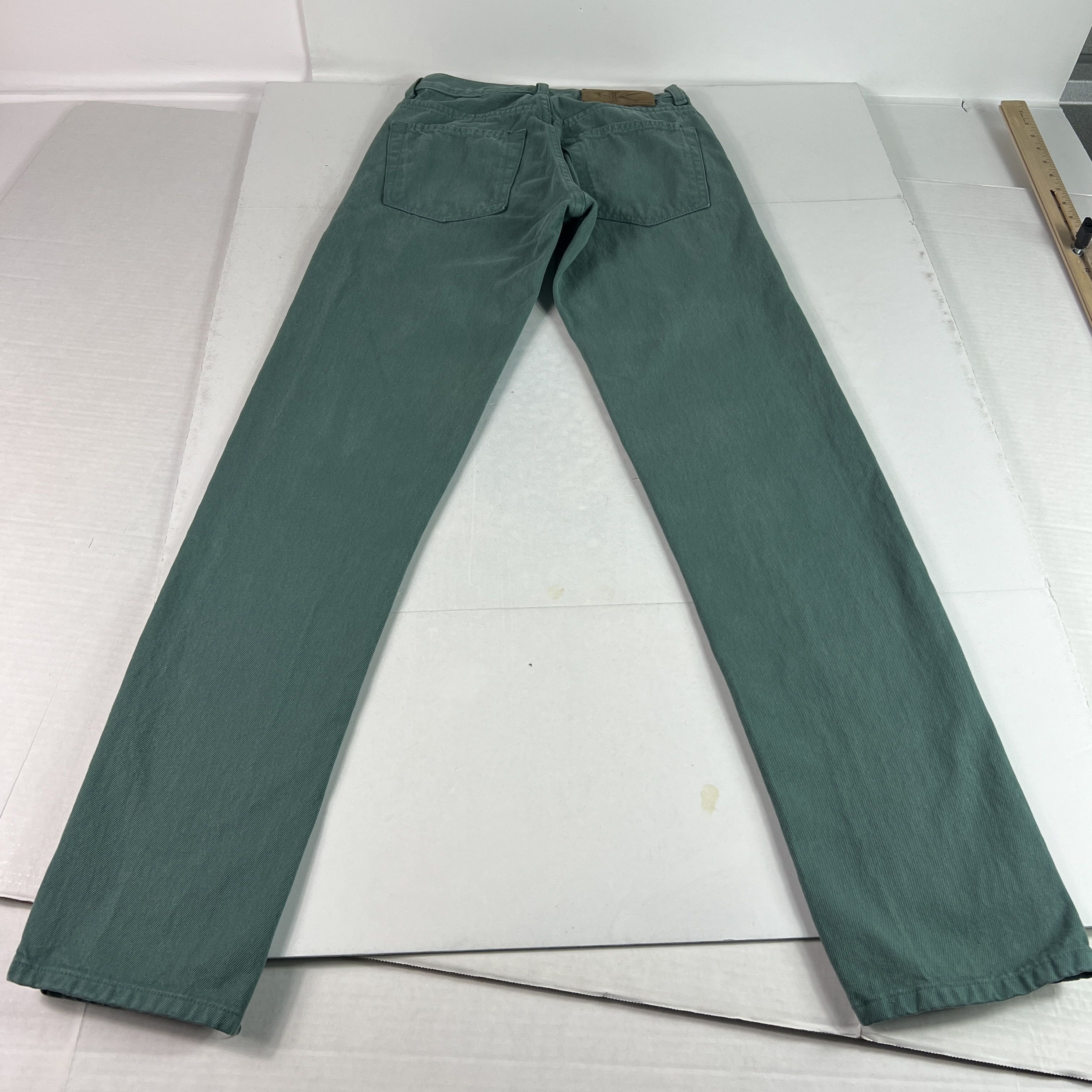 Calvin Klein VTG Calvin Klein Jean's Straight Green Faded Denim USA Made Size 26" / US 2 / IT 38 - 10 Thumbnail