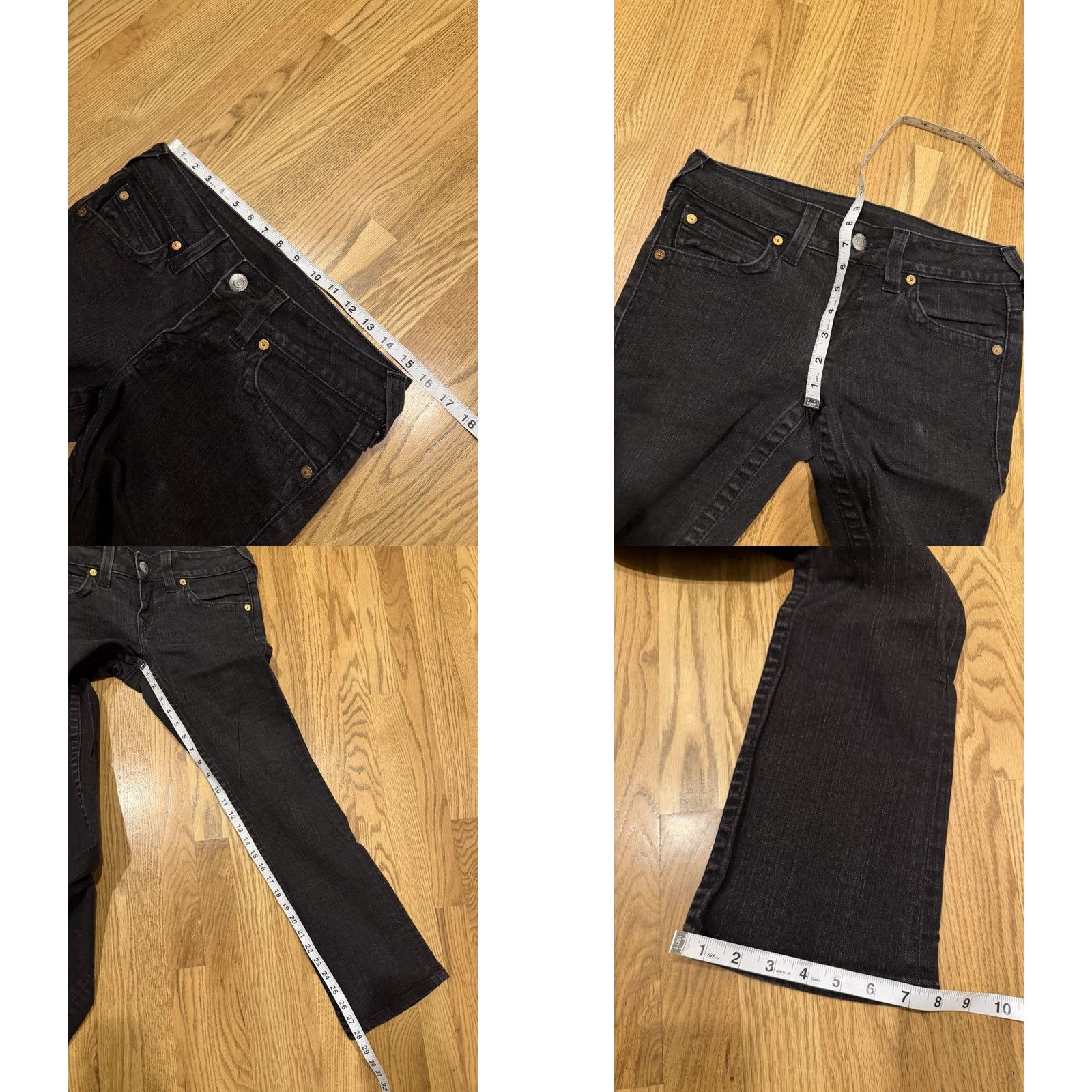 True Religion True Religion Hi-Rise Bootcut Jeans Women’s 28x28 Black Flap Pockets 5-Pocket Denim Stretch Regular Rise Mid Size 28 Inseam 28 in Size 28" / US 6 / IT 42 - 8 Thumbnail