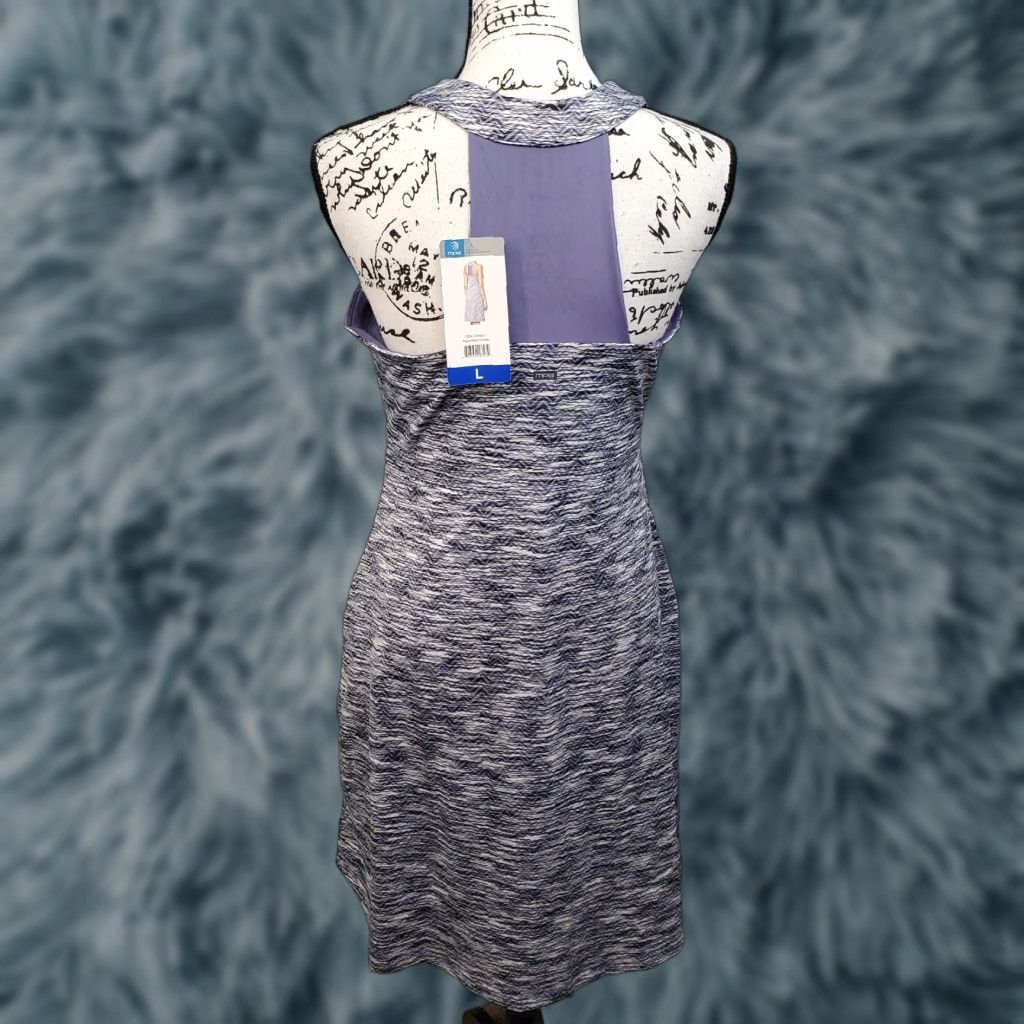 mpg ladies travel dress Women L Multicolor Geometric Sleeveless V-Neck Pockets Stretch Built In Bra Shirt BFSTORECREDIT