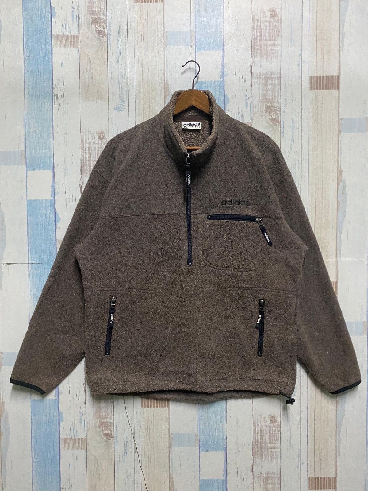 Adidas Vintage 90s Adidas Adventure Half Zip Fleece Size US L / EU 52-54 / 3 - 1 Thumbnail
