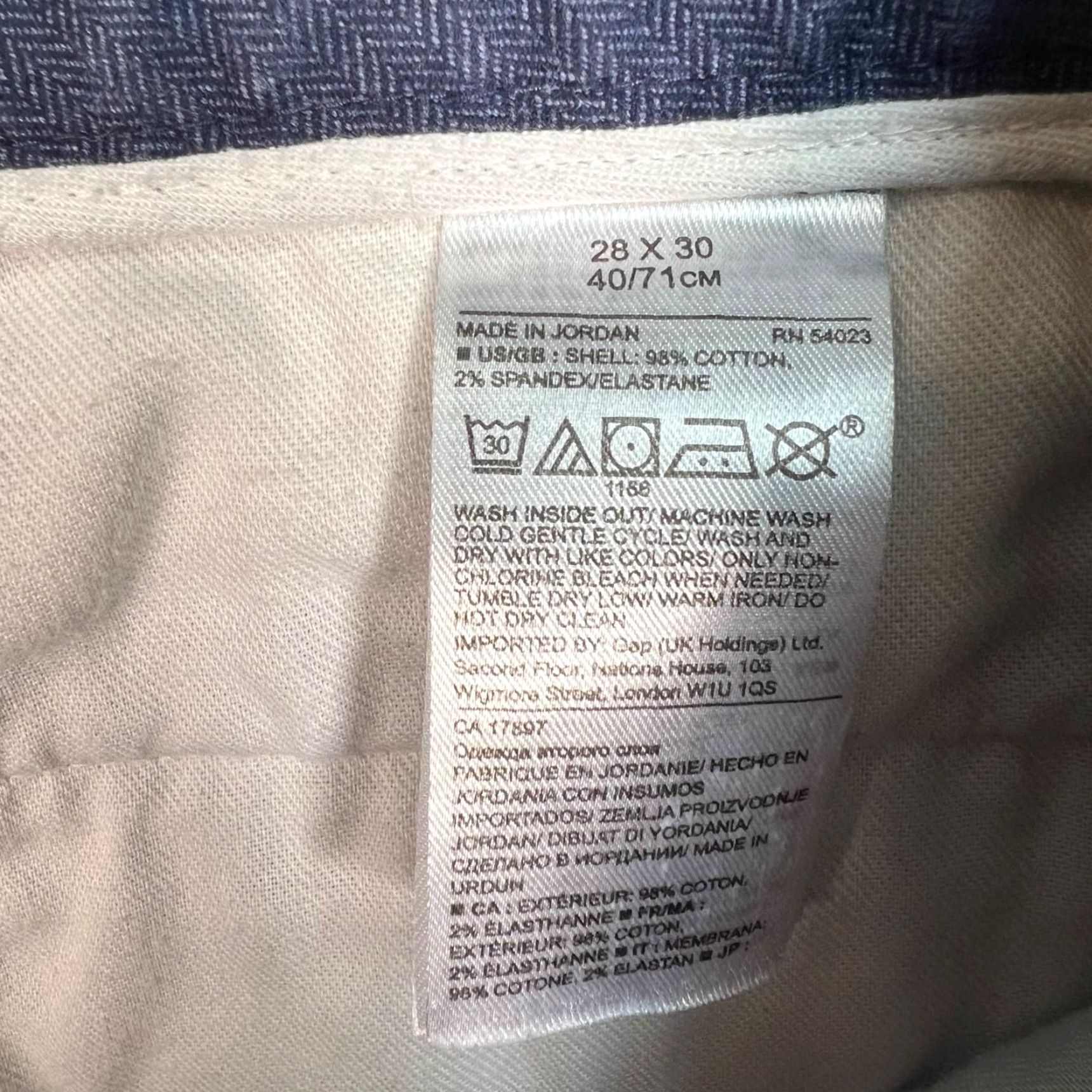 Banana Republic Banana Republic Pants Men 28 x 30 Slim Tapered Blue Cotton Blend Chino Flat Front Casual Vintage No 8/10 Mens Size US 28 / EU 44 - 4 Thumbnail