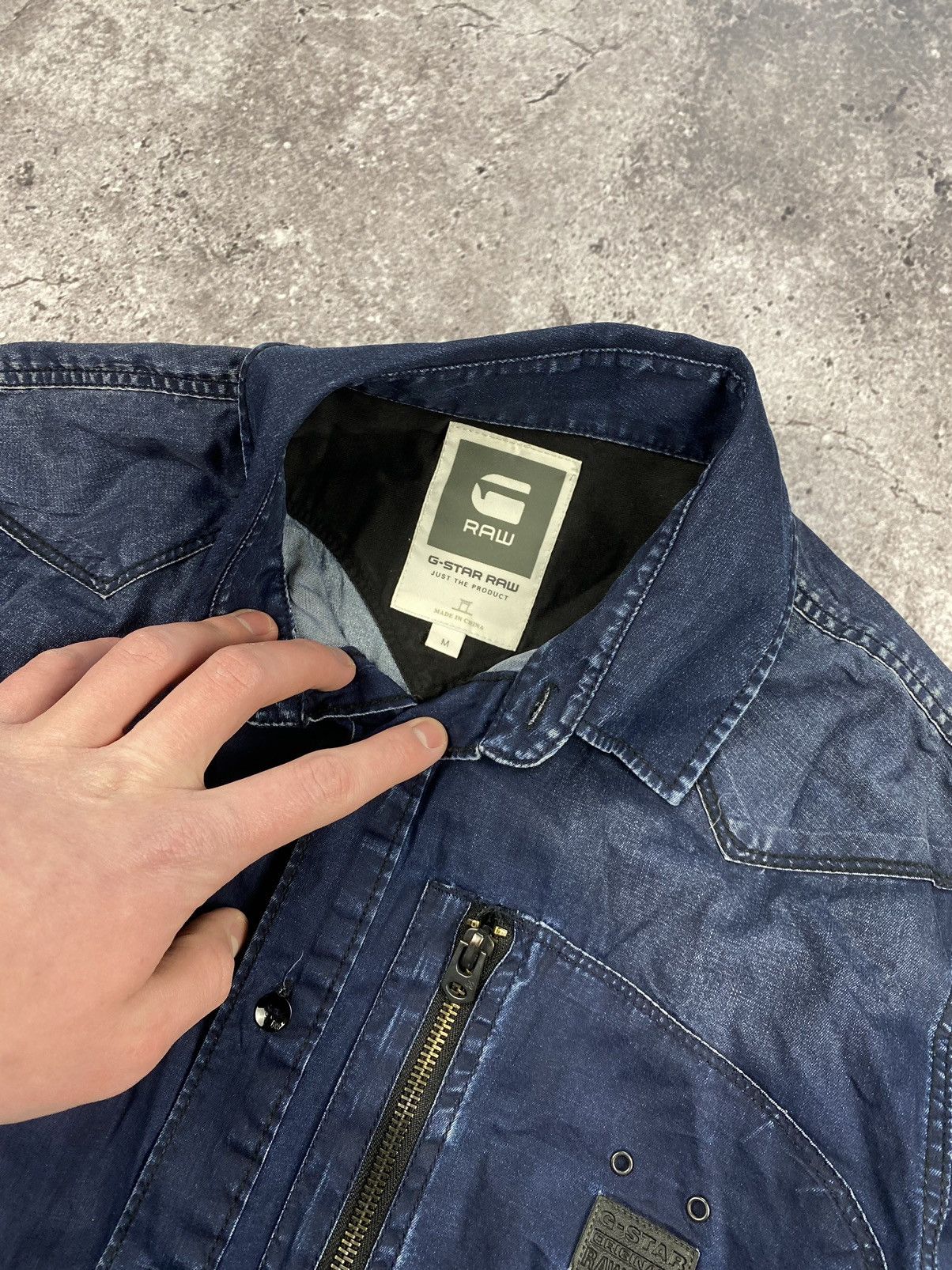 G-Star × Japanese Brand × Vintage Vintage Y2K G-Star RAW Denim Archive Shirt pocket Overshot Size US M / EU 48-50 / 2 - 3 Thumbnail