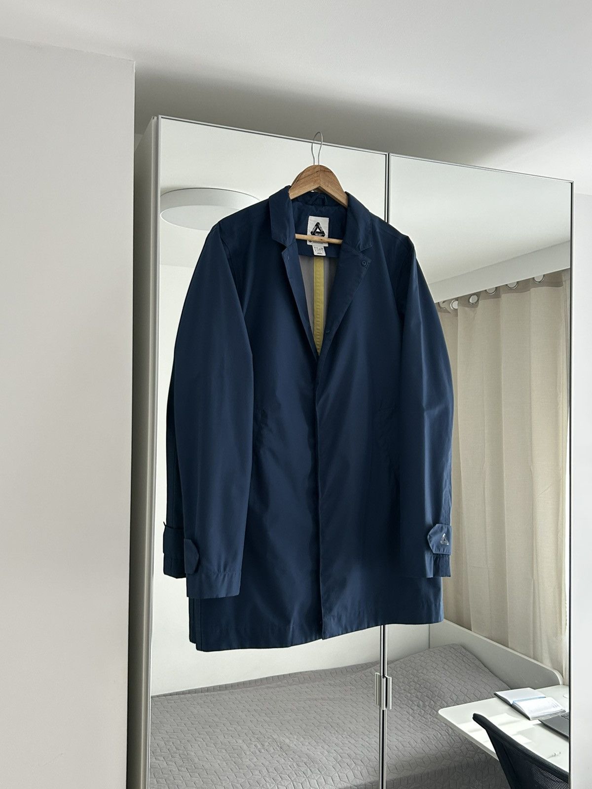 Adidas x Palace man's navy trench coat size L