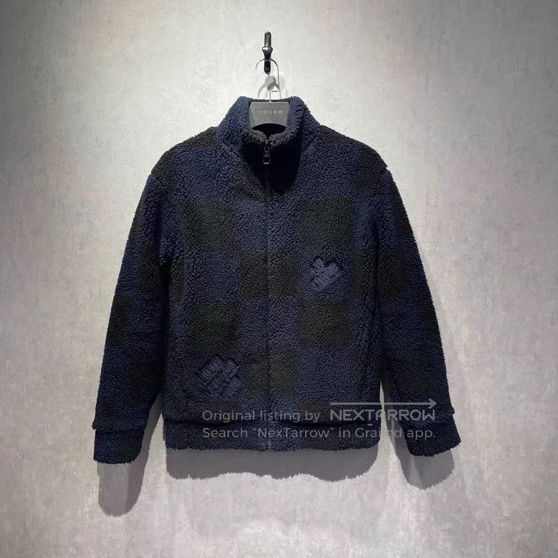 Louis Vuitton Louis Vuitton Black and blue checkerboard teddy jacket Size US S / EU 44-46 / 1 - 1 Thumbnail