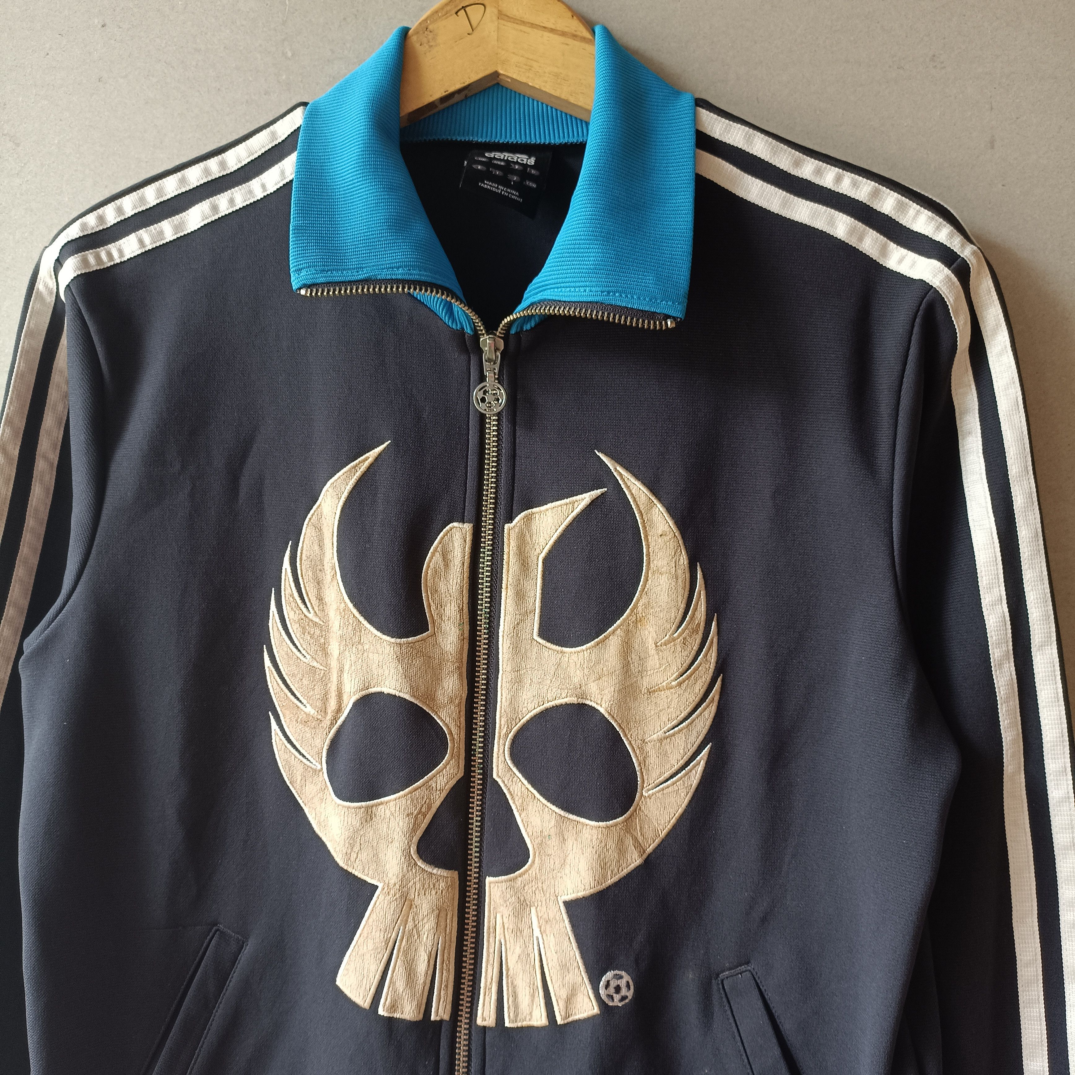 Adidas Rare Adidas Nippon Yatagarasu Skull Japan National Tracktop Size US L / EU 52-54 / 3 - 4 Thumbnail