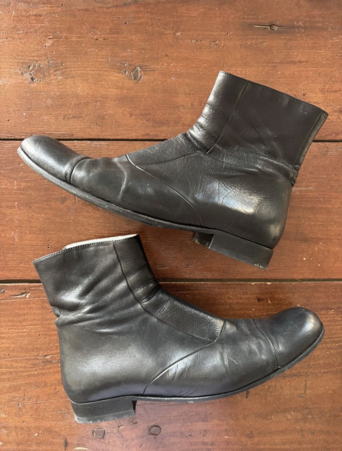 Jean Baptiste Rautureau Black Leather Zipboots