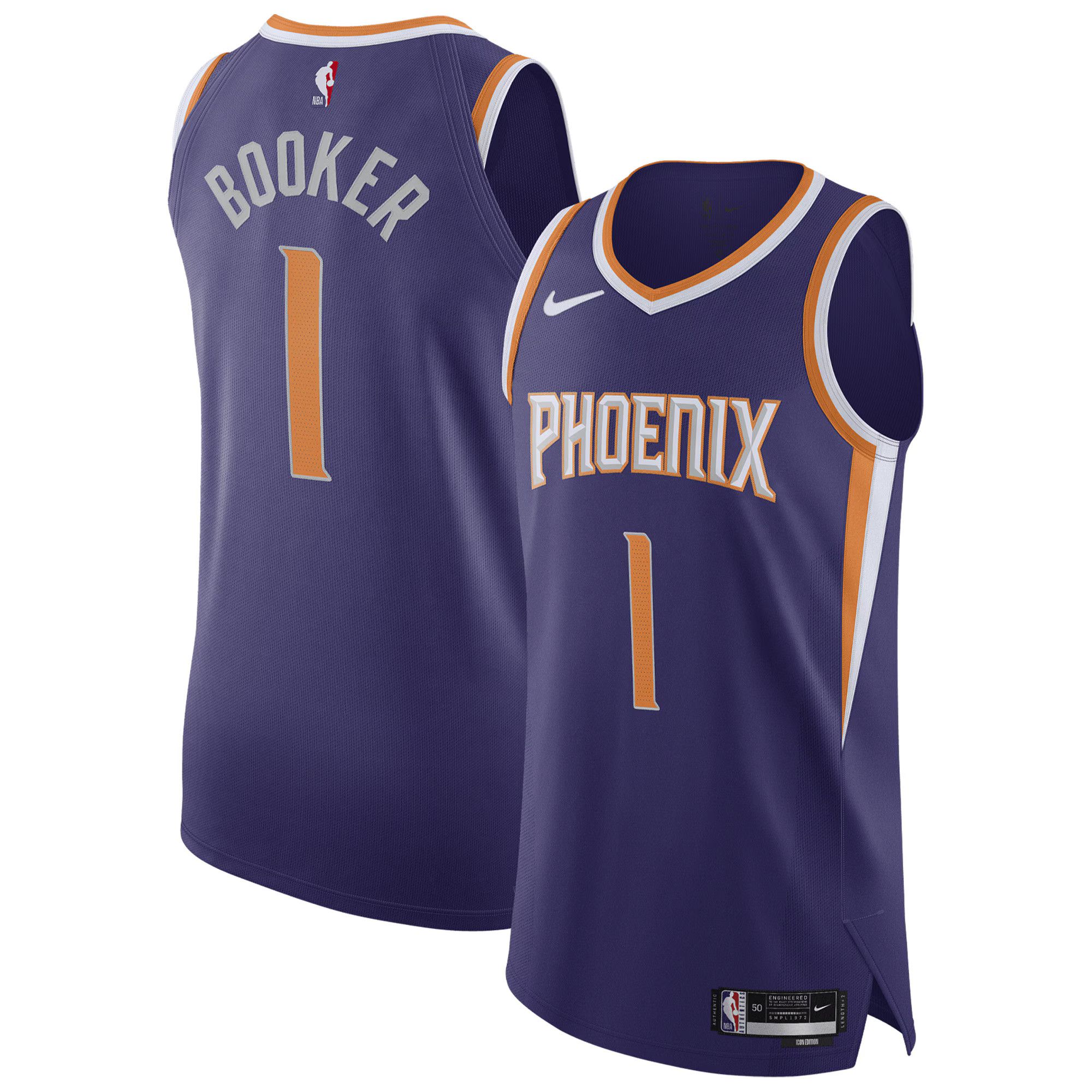 NBA × Nike Devin Booker Phoenix Suns Nike Icon Authentic Jersey Size US L / EU 52-54 / 3 - 1 Thumbnail