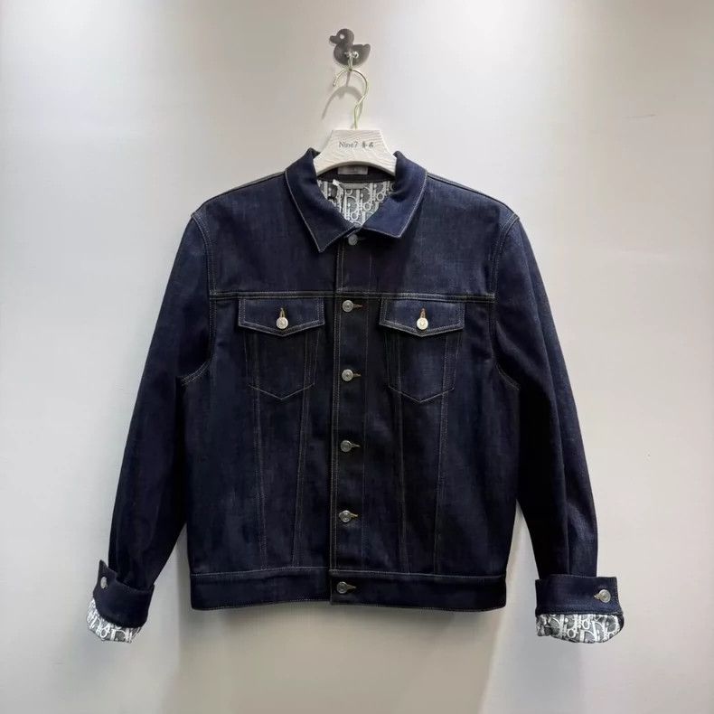 Dior Dior24 new Oblique solid color full print logo denim jacket Size US M / EU 48-50 / 2 - 1 Thumbnail