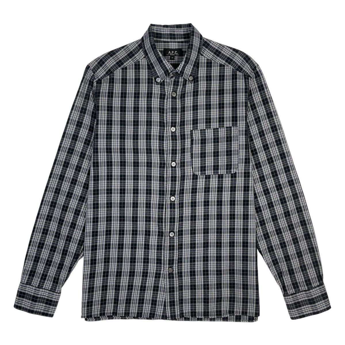 A.P.C. A.P.C. Checkered Plaid Overshirt Viscose Oversize Shirt Size US M / EU 48-50 / 2 - 2 Thumbnail
