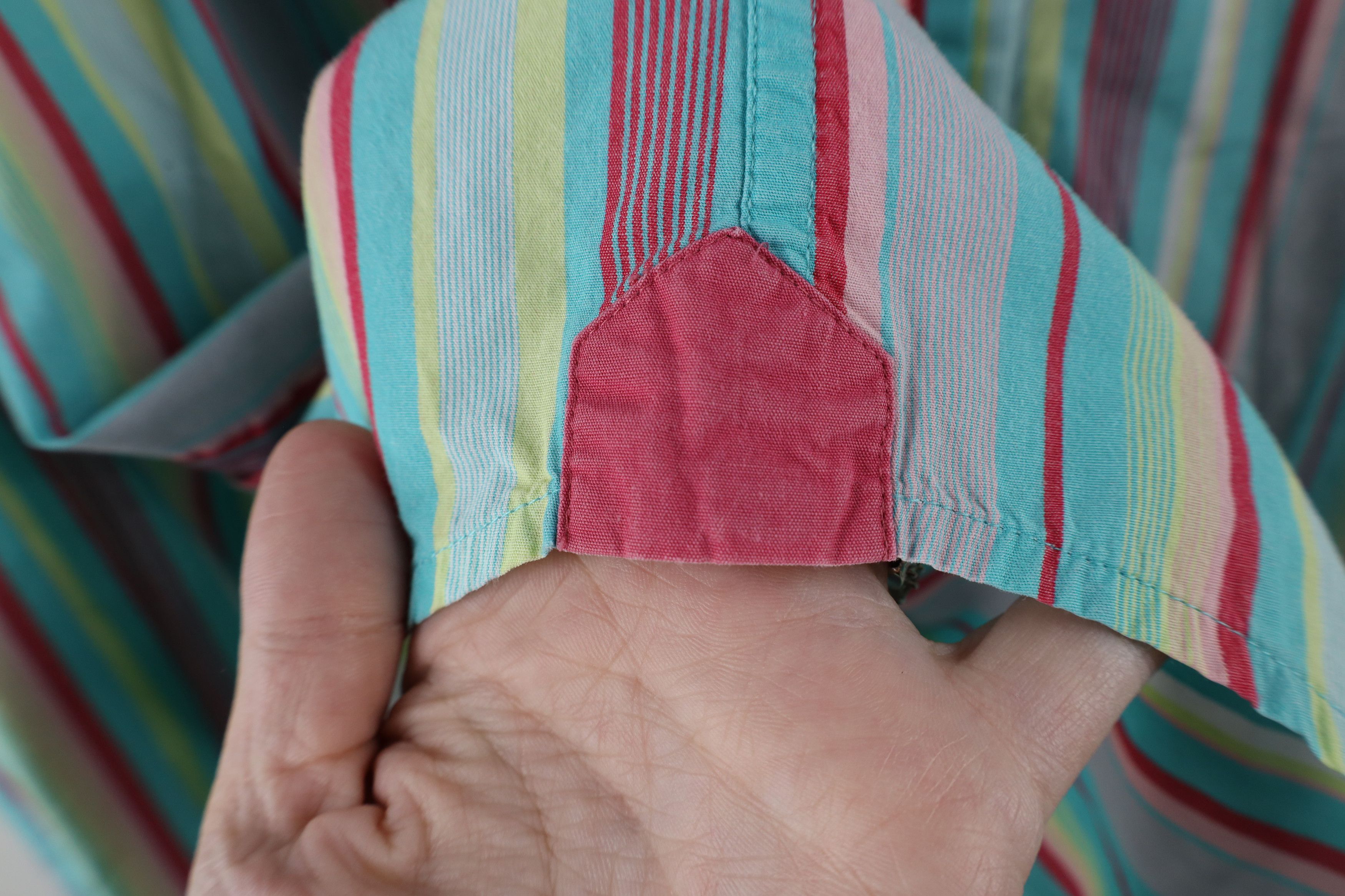 Vintage Vintage 90s Streetwear Rainbow Striped Collared Button Shirt Size US XL / EU 56 / 4 - 4 Thumbnail