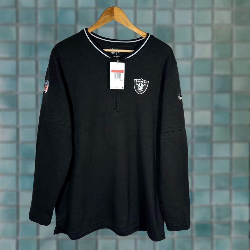 Nike Nike NFL Las Vegas Raiders Dri-FIT Quarter Zip Pullover Black L Mens Size US L / EU 52-54 / 3 - 1 Thumbnail