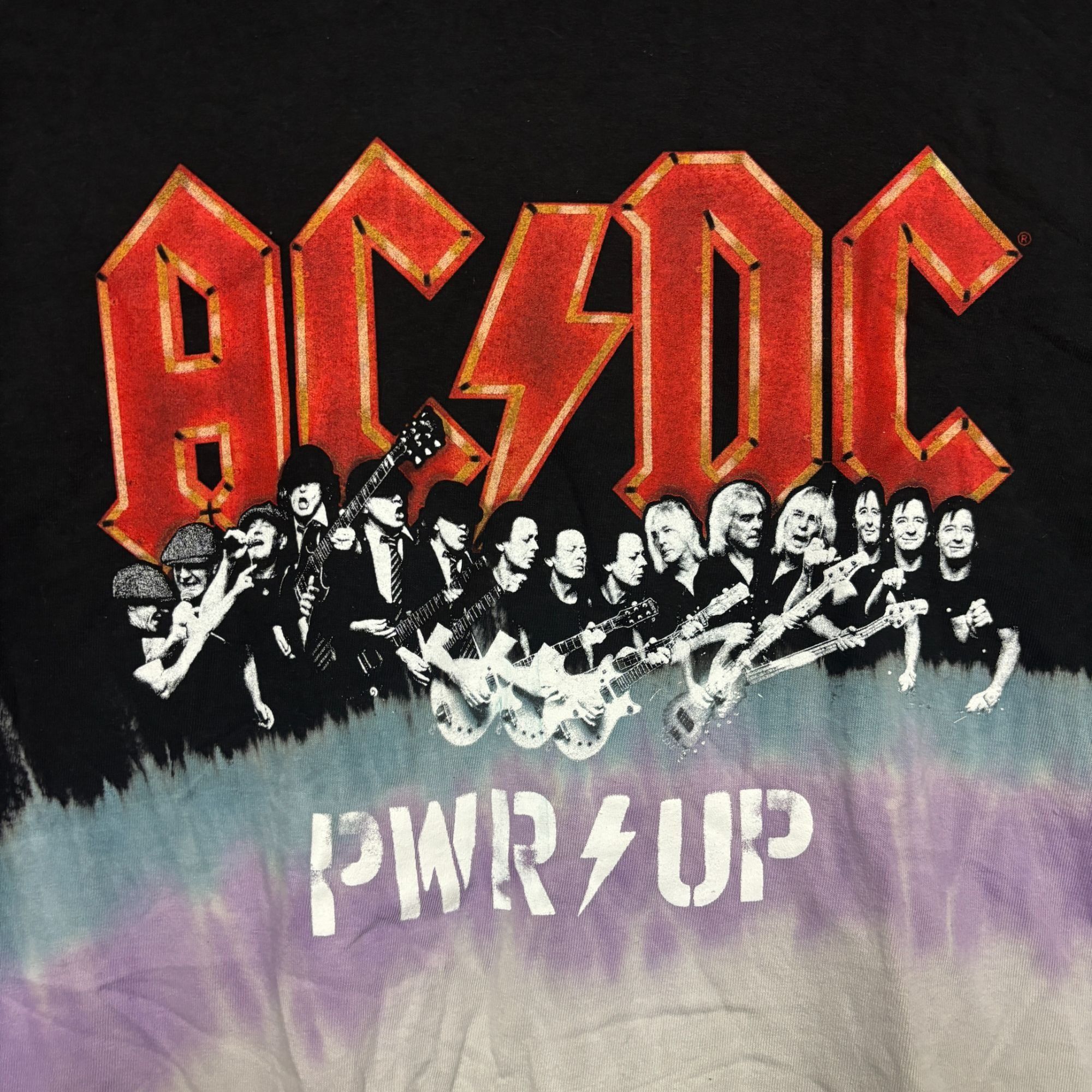 AC/DC AC/DC Power Up Album Art Hard Rock Band Dip Dye M Size US M / EU 48-50 / 2 - 2 Thumbnail
