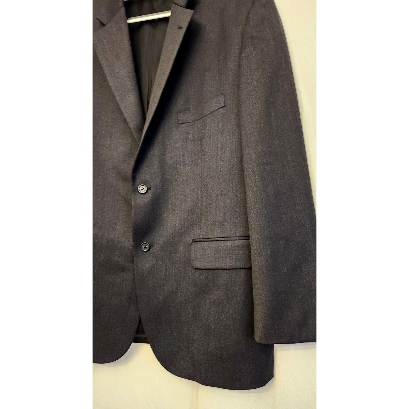 Pronto Uomo Pronto Uomo Blazer Mens 44R Gray 100% Wool Sport Coat Jacket Korea Business Size 44R - 2 Thumbnail