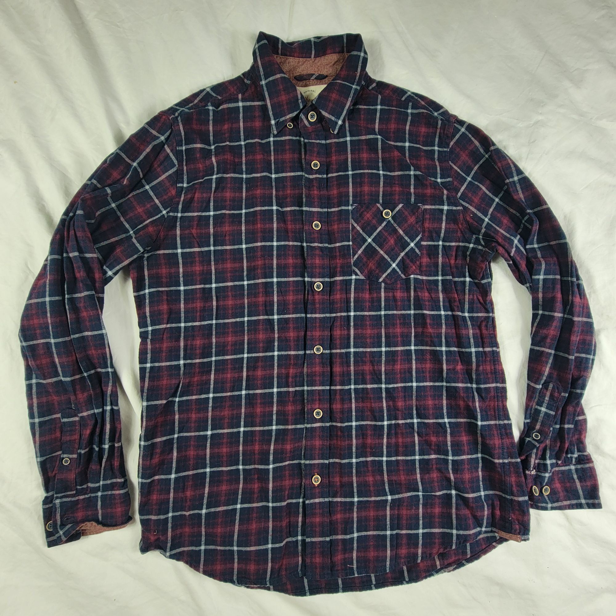 Weatherproof Weatherproof Mens Large Plaid Flannel Shirt Blue Red Long Sl Size US L / EU 52-54 / 3 - 1 Thumbnail