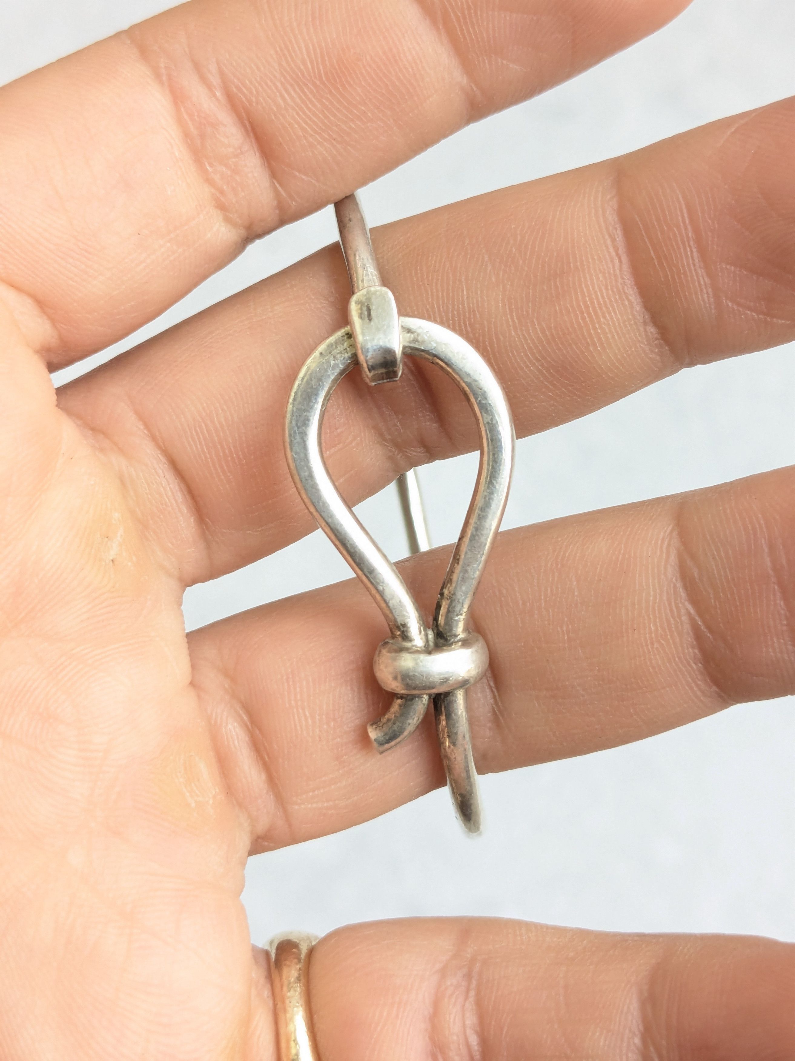 Jewelry Vintage Sterling Silver Bracelet Hook Wire Taxco Mexico 6.5" Size ONE SIZE - 11 Thumbnail
