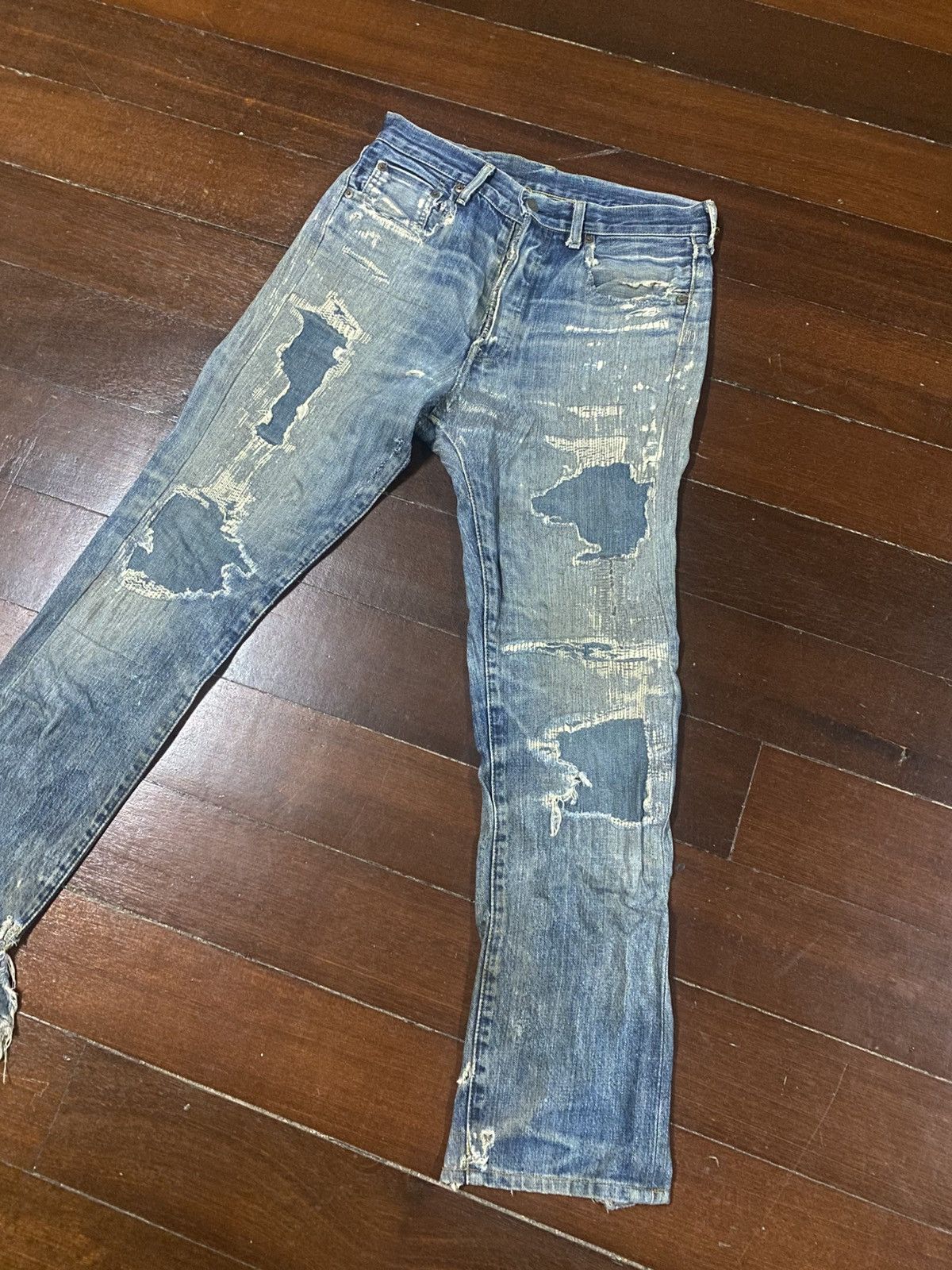 Levi's Vintage Clothing Vintage Levi’s Big E 503 RedLine boro distressed rework Size US 31 - 4 Thumbnail