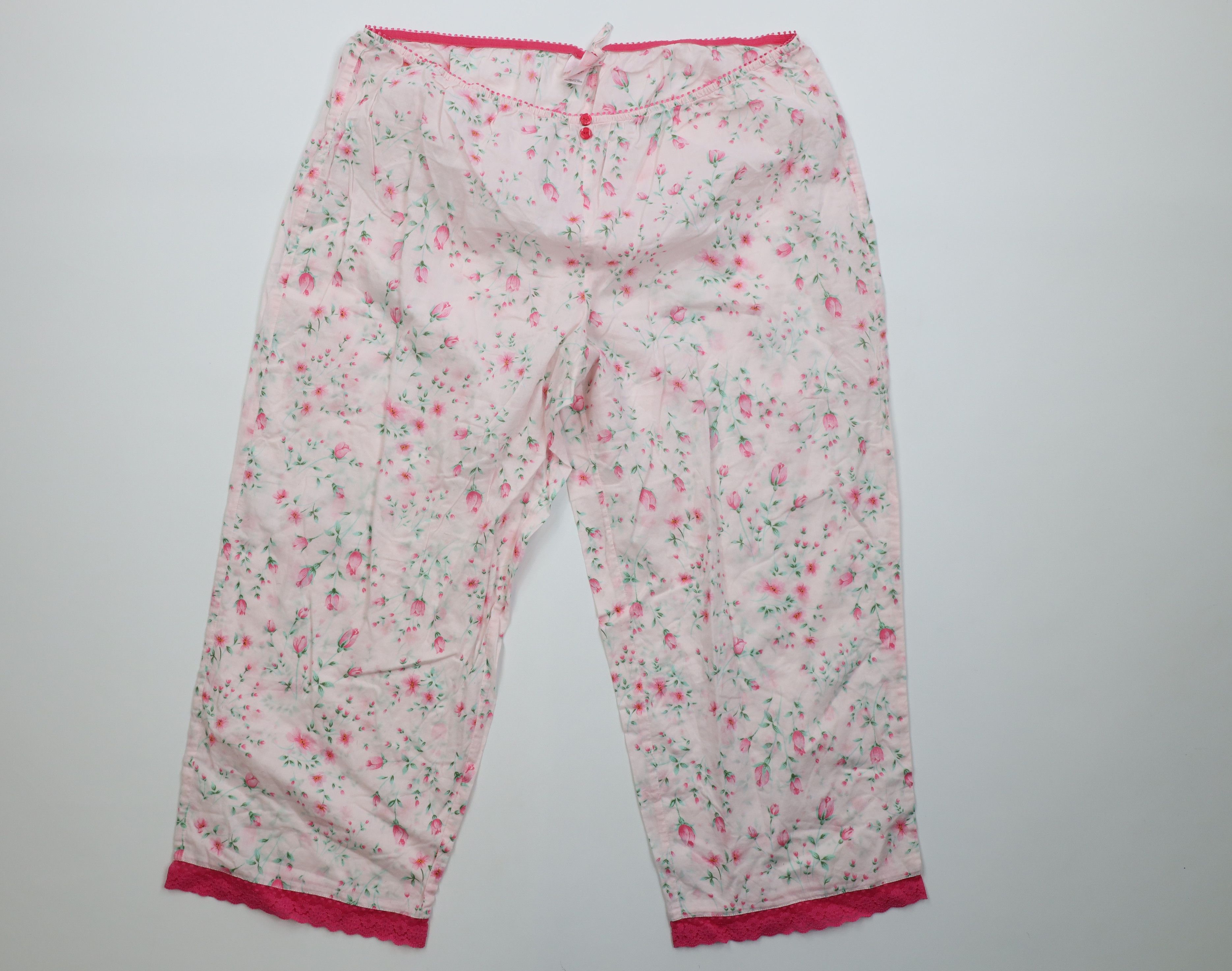 Victoria's Secret Vintage Y2K Victorias Secret Floral Sleep Capris Pants Size 32" / US 10 / IT 46 - 1 Thumbnail