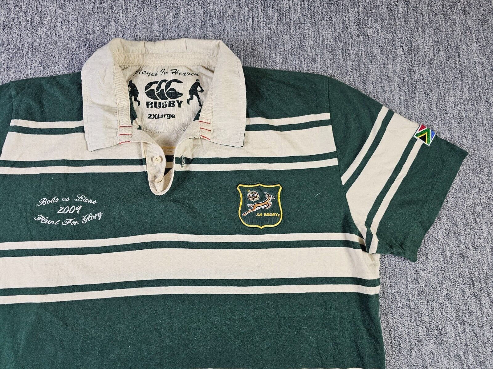 Canterbury of New Zealand 009 Canterbury Springboks Lions Tour Rugby Polo Shirt 2XL Size US XXL / EU 58 / 5 - 3 Thumbnail