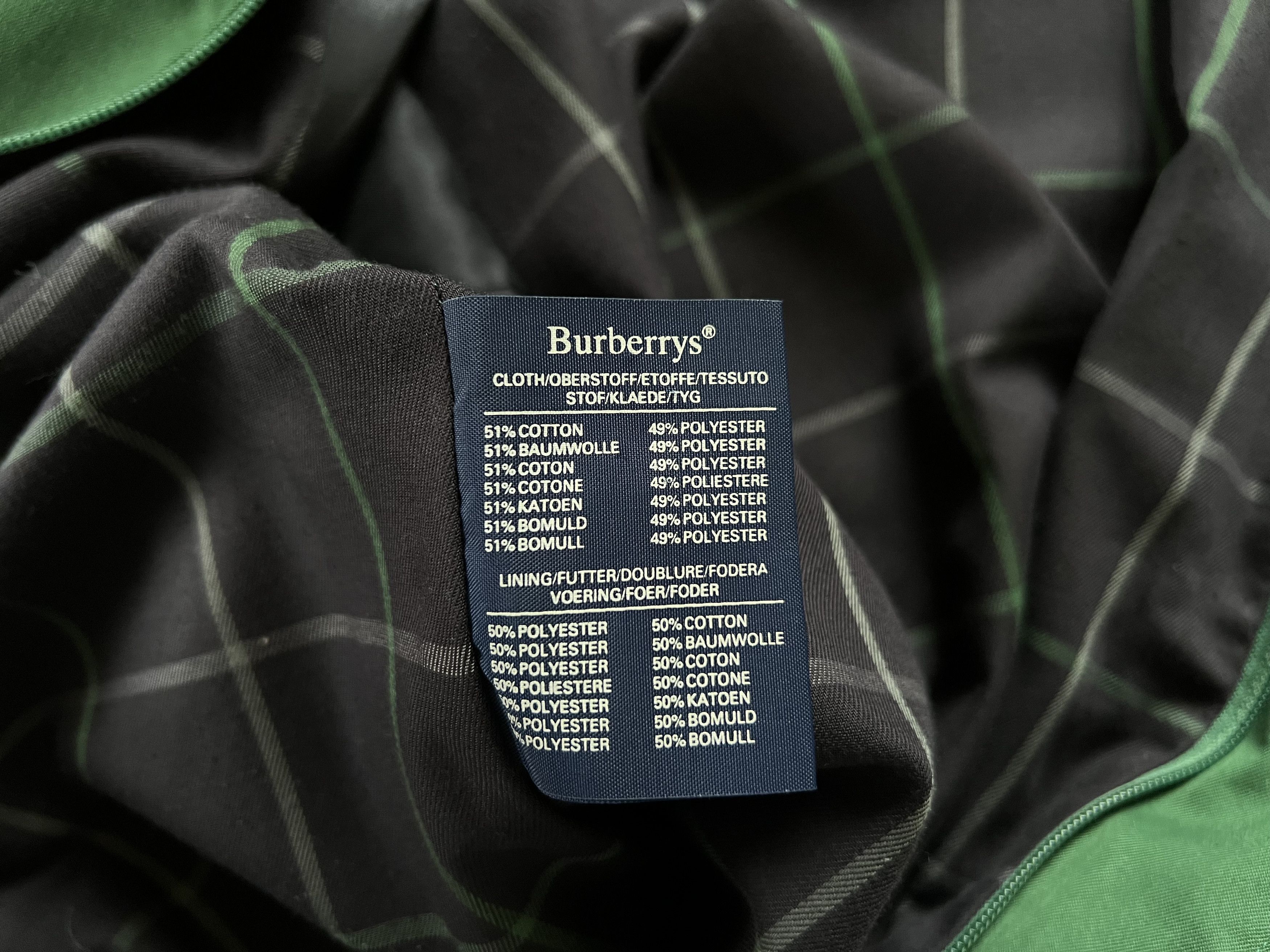 Burberry Vintage Rare Burberrys Green Bomber Jacket Size US S / EU 44-46 / 1 - 7 Thumbnail