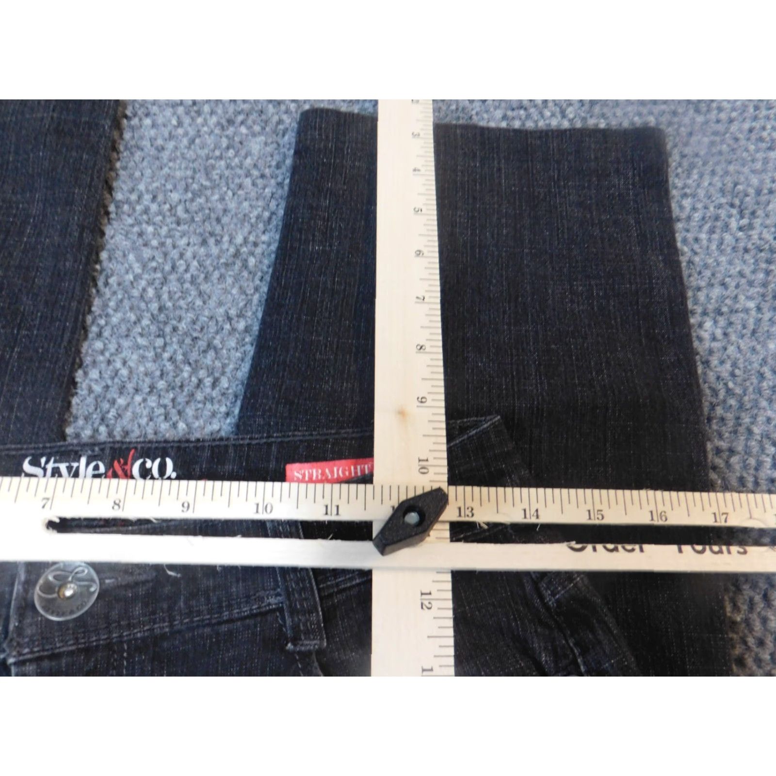 Vintage Style&co Womens Jeans Straight Denim 4 Black Slim Regular 28x28 Cotton Stretch Mid Rise Slim Jeans Womens Size 27" / US 4 / IT 40 - 6 Thumbnail