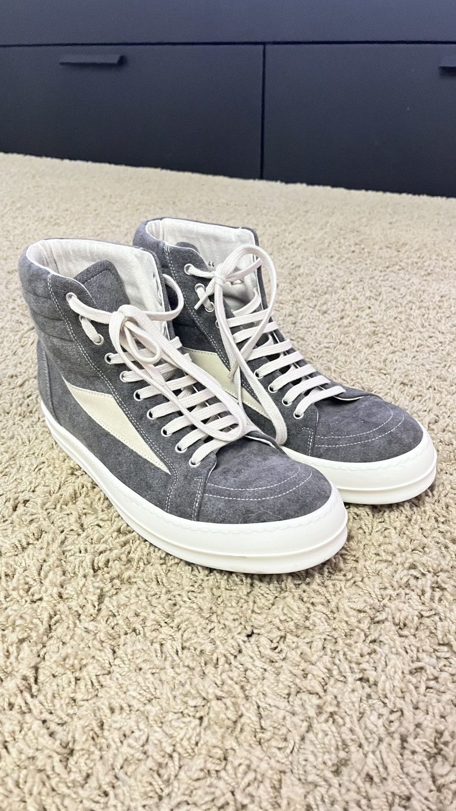 Rick Owens Drkshdw Rick owens drkshdw high top vans Size US 11 / EU 44 - 2 Thumbnail
