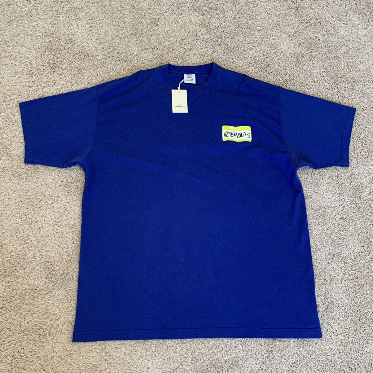 Vetements ss22 vetements blue ‘my name is vetements’ t-shirt Size US L / EU 52-54 / 3 - 2 Thumbnail