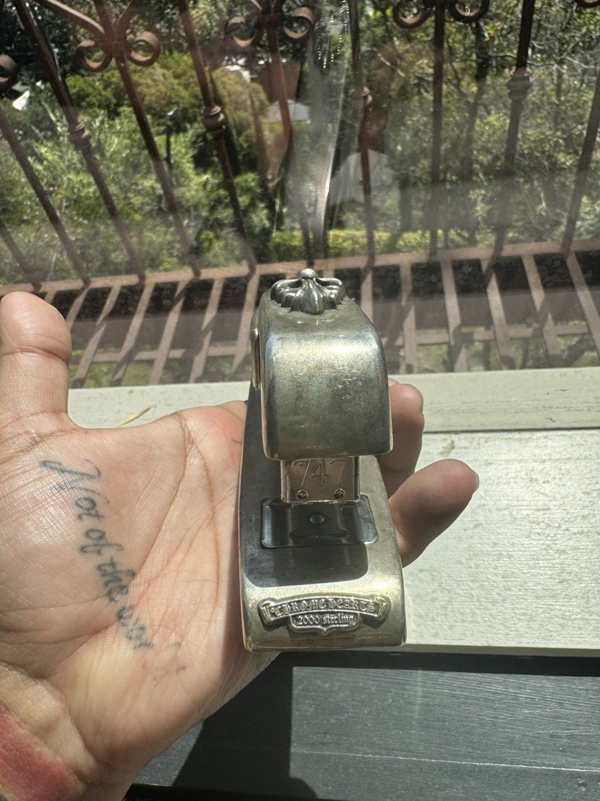 Chrome Hearts Silver Floral Stapler Size ONE SIZE - 2 Thumbnail