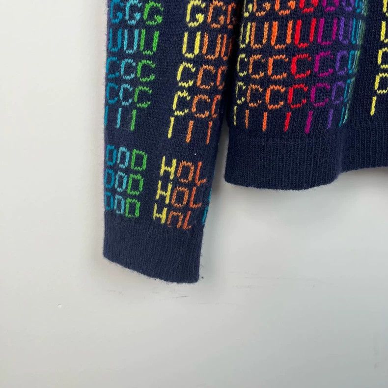 Gucci Gucci Rainbow neon wool sweater 2503-Nextarrow Size US XL / EU 56 / 4 - 3 Thumbnail