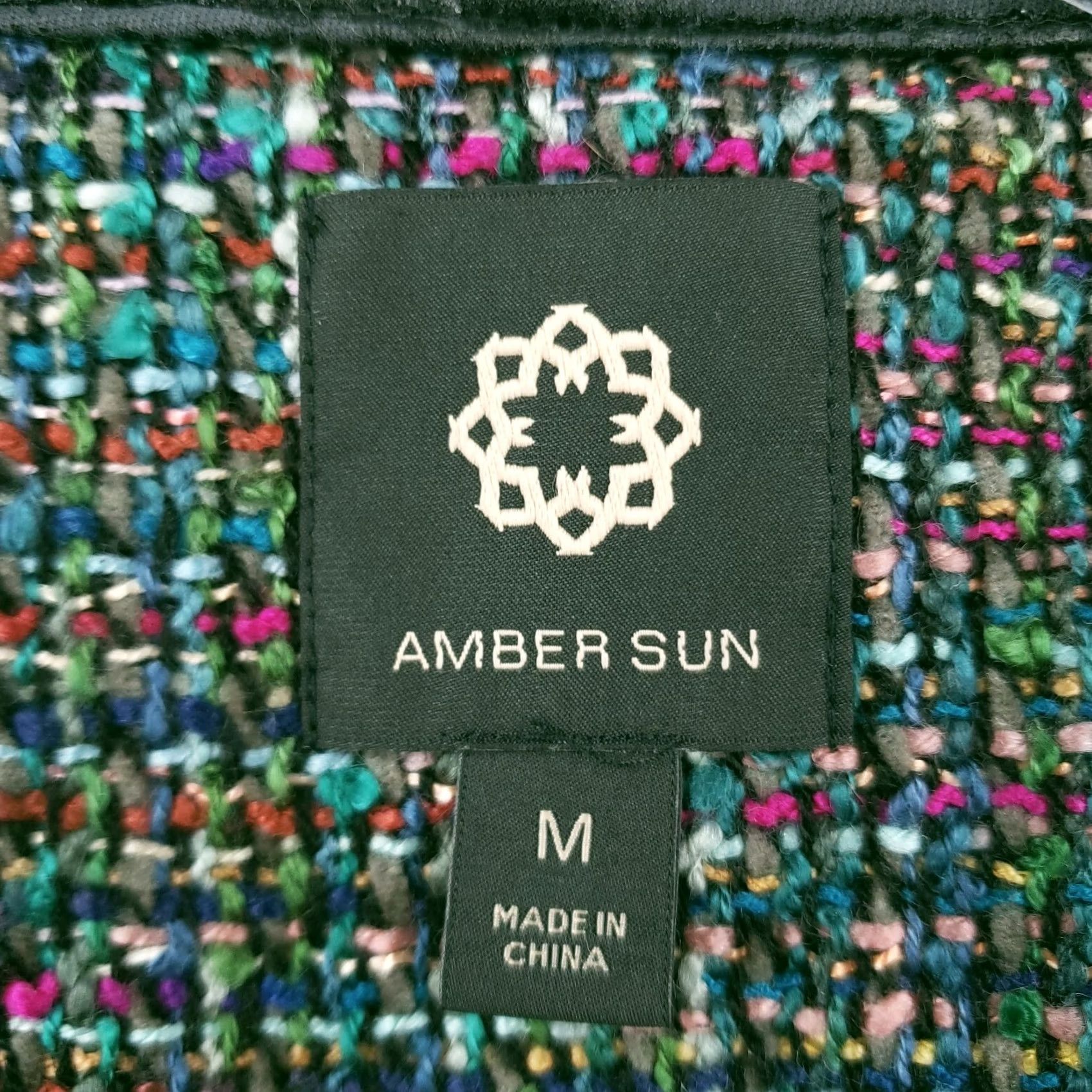 Vintage Amber Sun Jacket Green Womens M Medium Full Zip Lined Tweed Acrylic Shirt Jacket Size M / US 6-8 / IT 42-44 - 3 Thumbnail