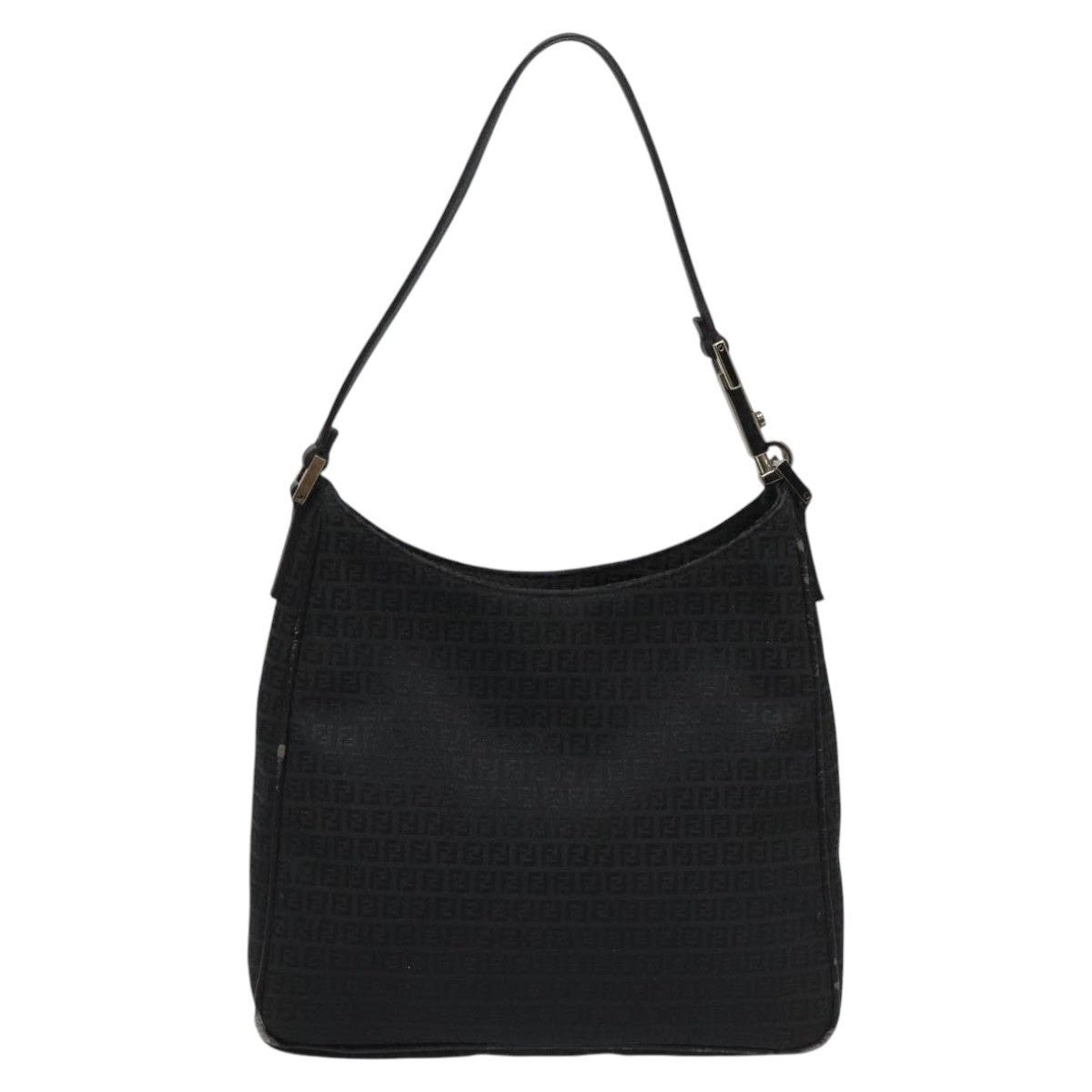 Fendi FENDI Zucchino Canvas Shoulder Bag Black Size ONE SIZE - 3 Thumbnail