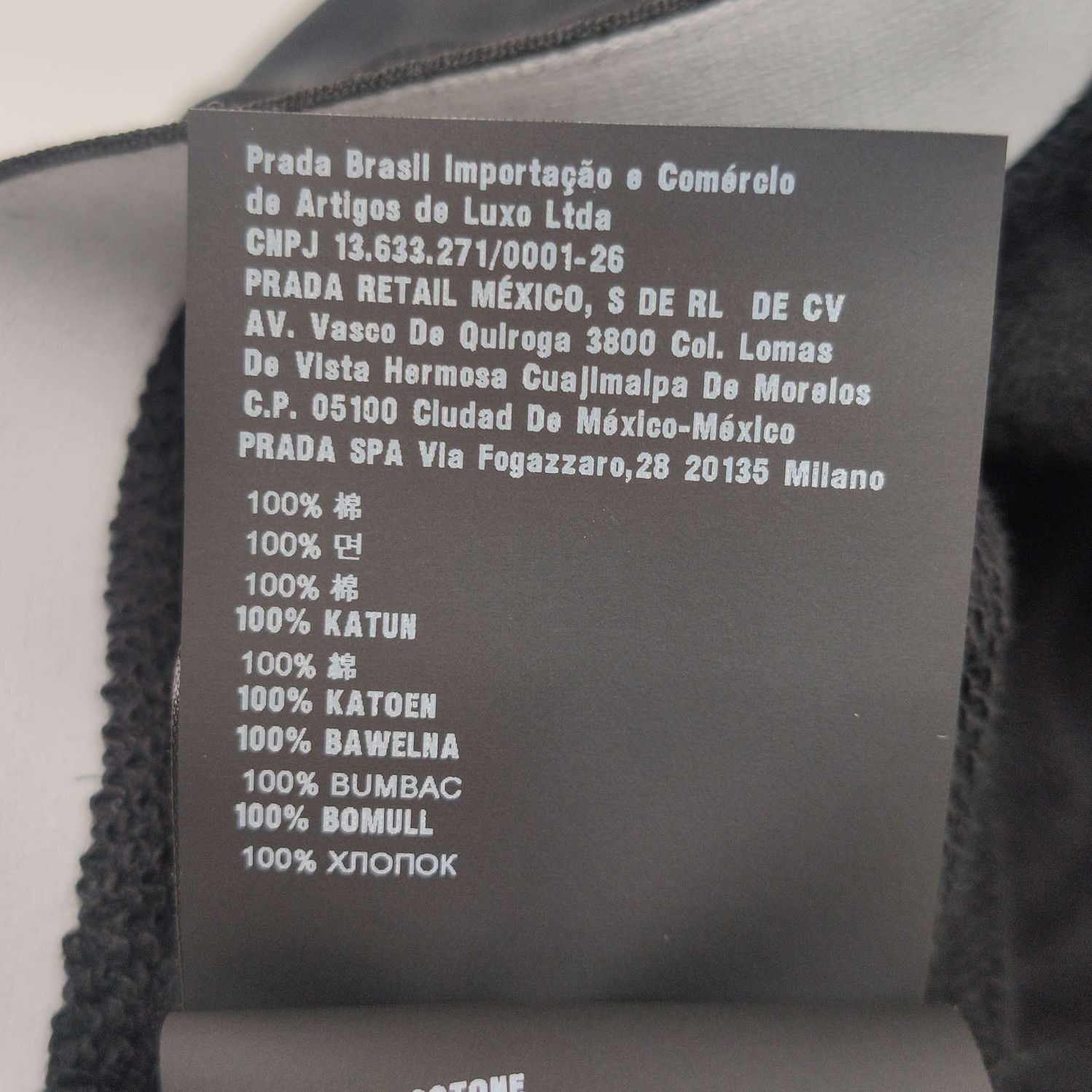 Prada Prada Logo Cotton Crew Neck Top . Size XS / US 0-2 / IT 36-38 - 8 Thumbnail