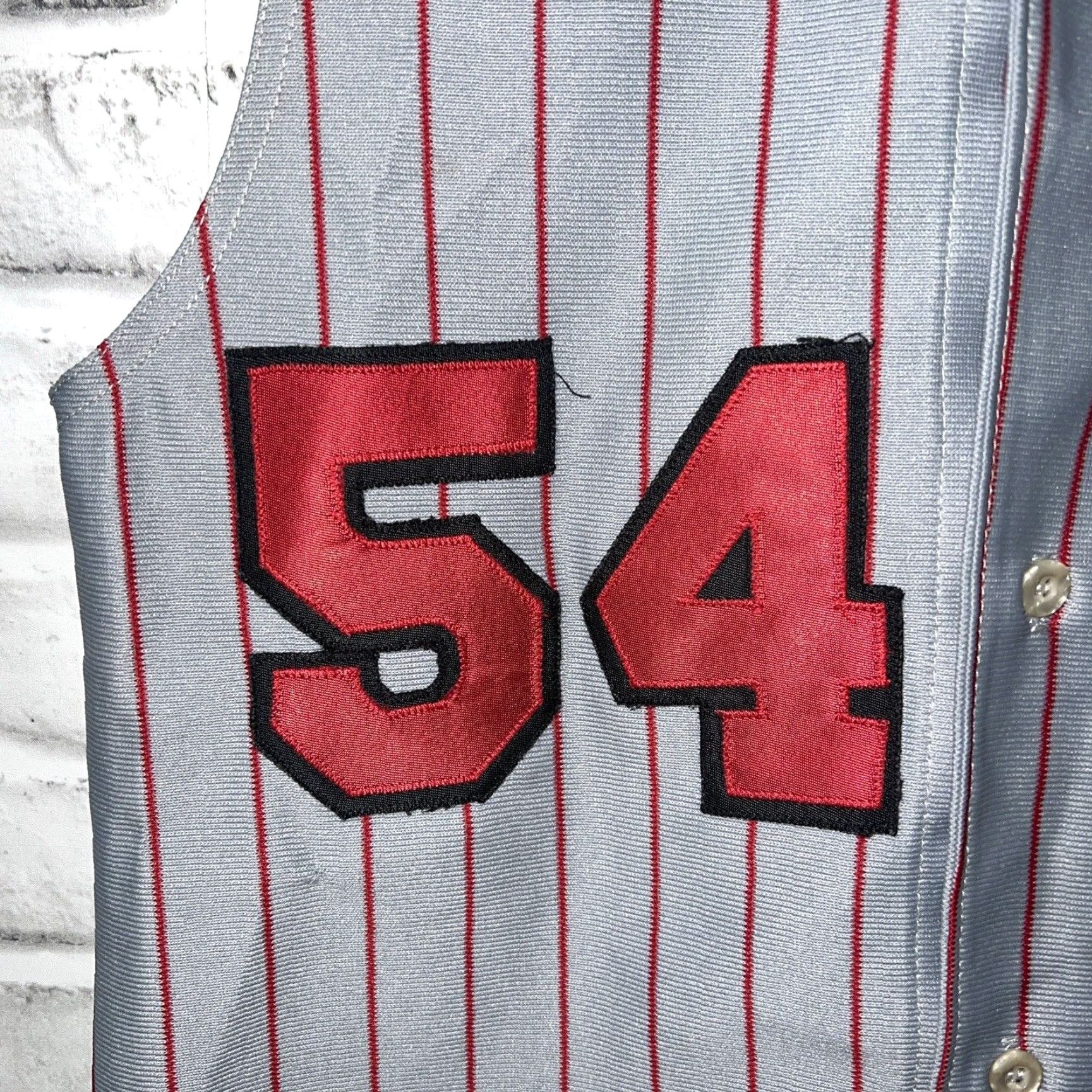 Vintage VINTAGE Alleson Athletic Gray Sleeveless Baseball Jersey #54 Mens Size S Size US S / EU 44-46 / 1 - 2 Thumbnail