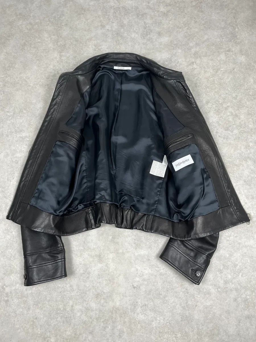 Yves Saint Laurent 2000s Yves Saint Laurent Black Leather Premium Jacket Size US M / EU 48-50 / 2 - 10 Thumbnail