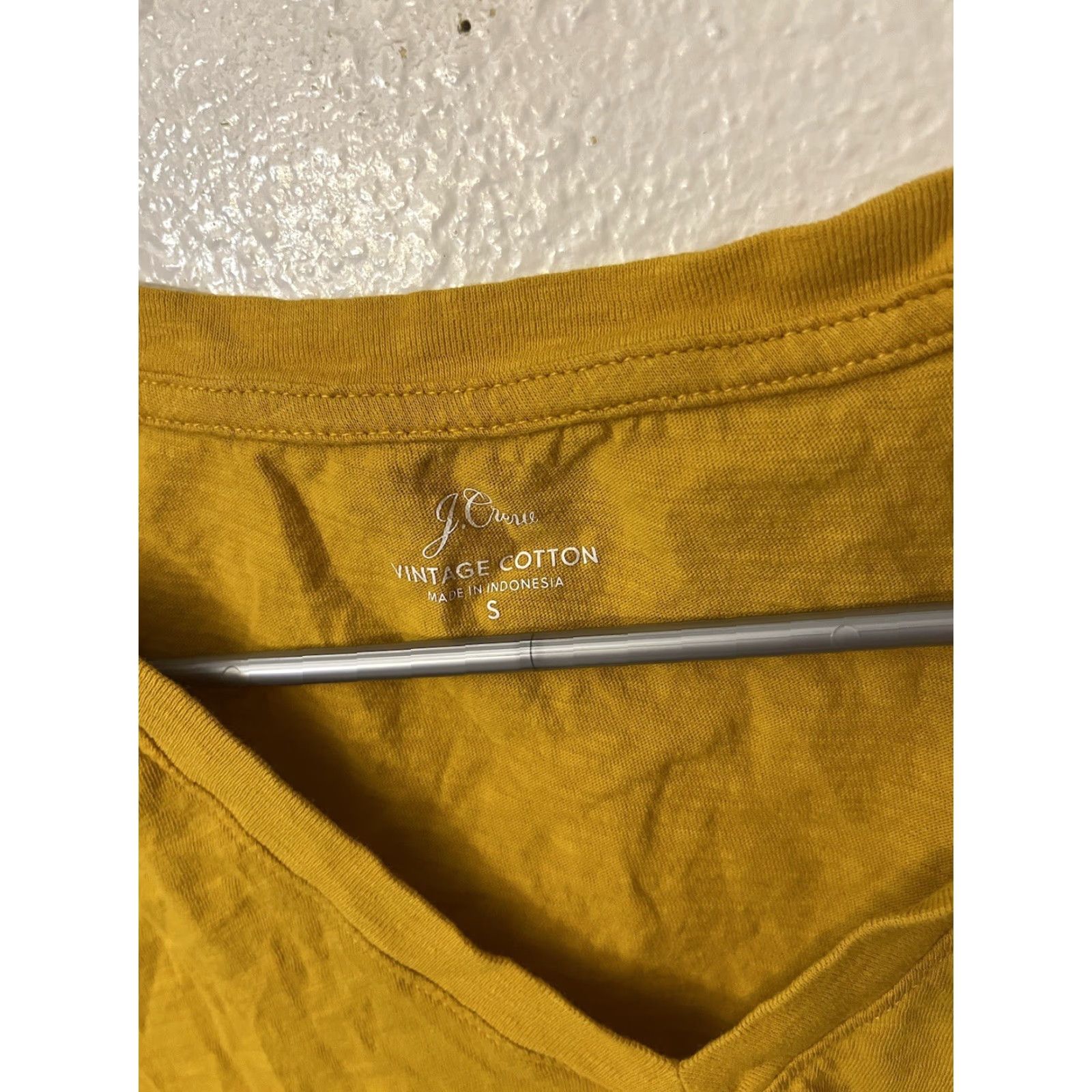 J.Crew J.CREW Shirt Womens S Yellow Vintage Cotton T-Shirt Top Short Sleeve Crew Neck Cap Sleeve V-Neck Casual Travel Basic Size S / US 4 / IT 40 - 3 Thumbnail
