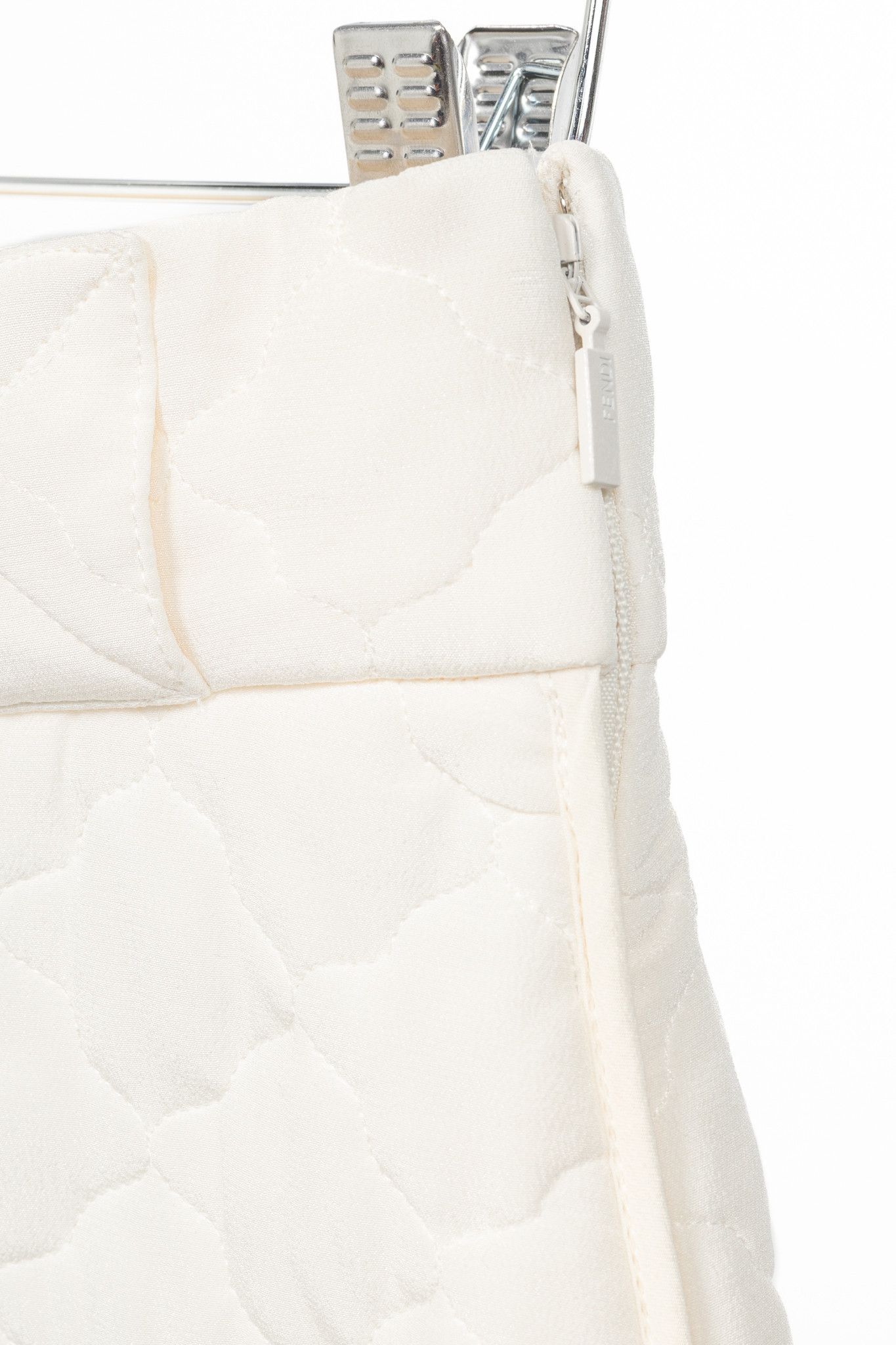 Fendi Fendi SS20 Runway Quilted Silk Crepe de Chine Mini Skirt Size 27" / US 4 / IT 40 - 6 Thumbnail