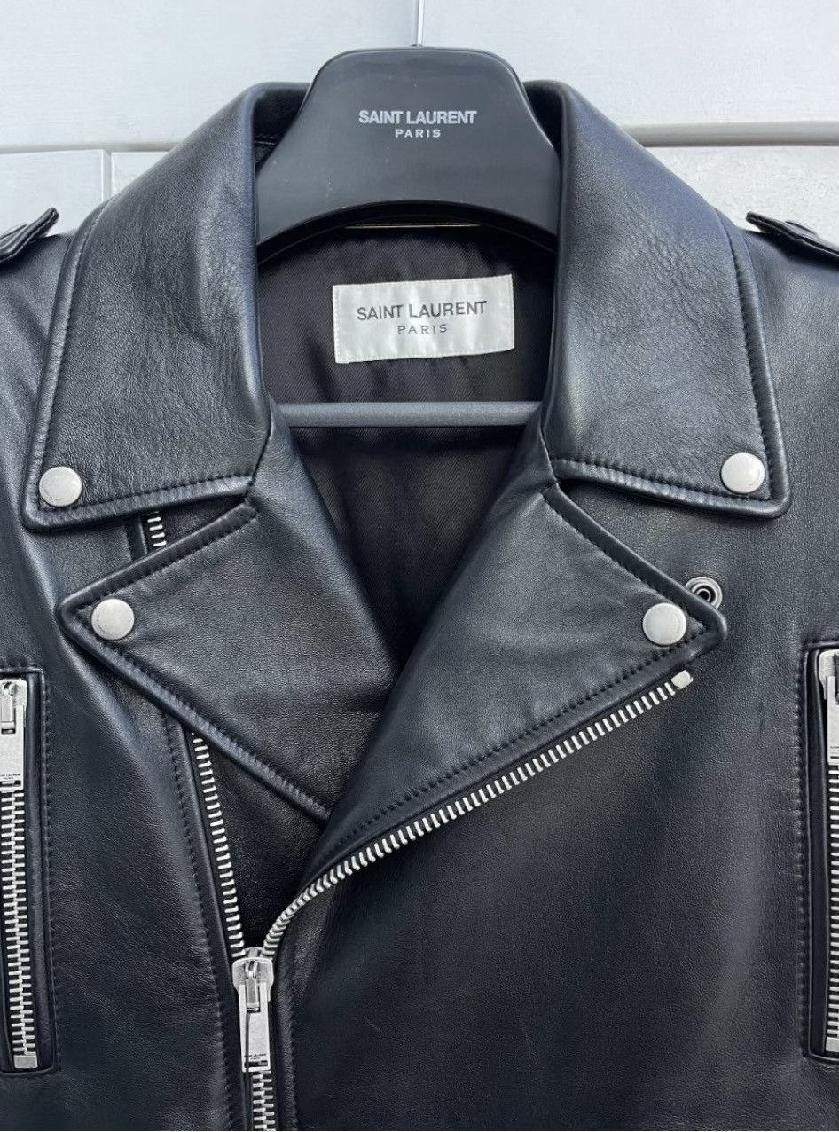 Saint Laurent Paris Saint Laurent Longline Leather Biker Jacket Size XS / US 0-2 / IT 36-38 - 4 Thumbnail