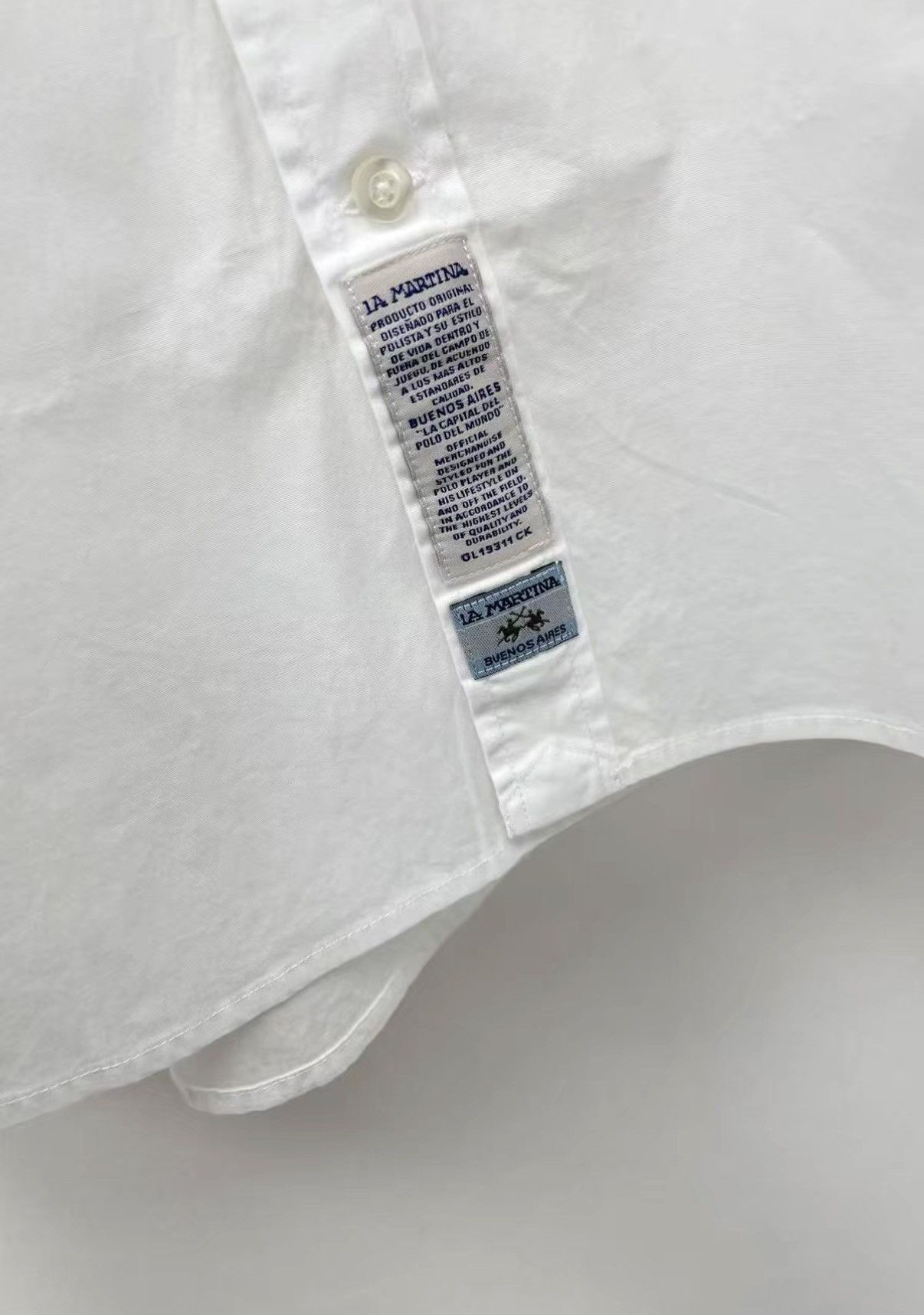 La Martina LA MARTINA Stretch Embroidered Long Sleeve Shirt J30 Size US L / EU 52-54 / 3 - 4 Thumbnail