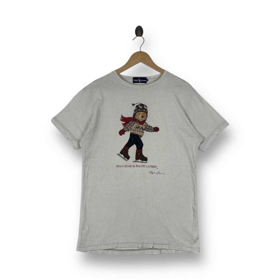 Ralph Lauren Vintage Ralph Lauren Polo Bear "Ice Skating" Tee Size US M / EU 48-50 / 2 - 1 Thumbnail