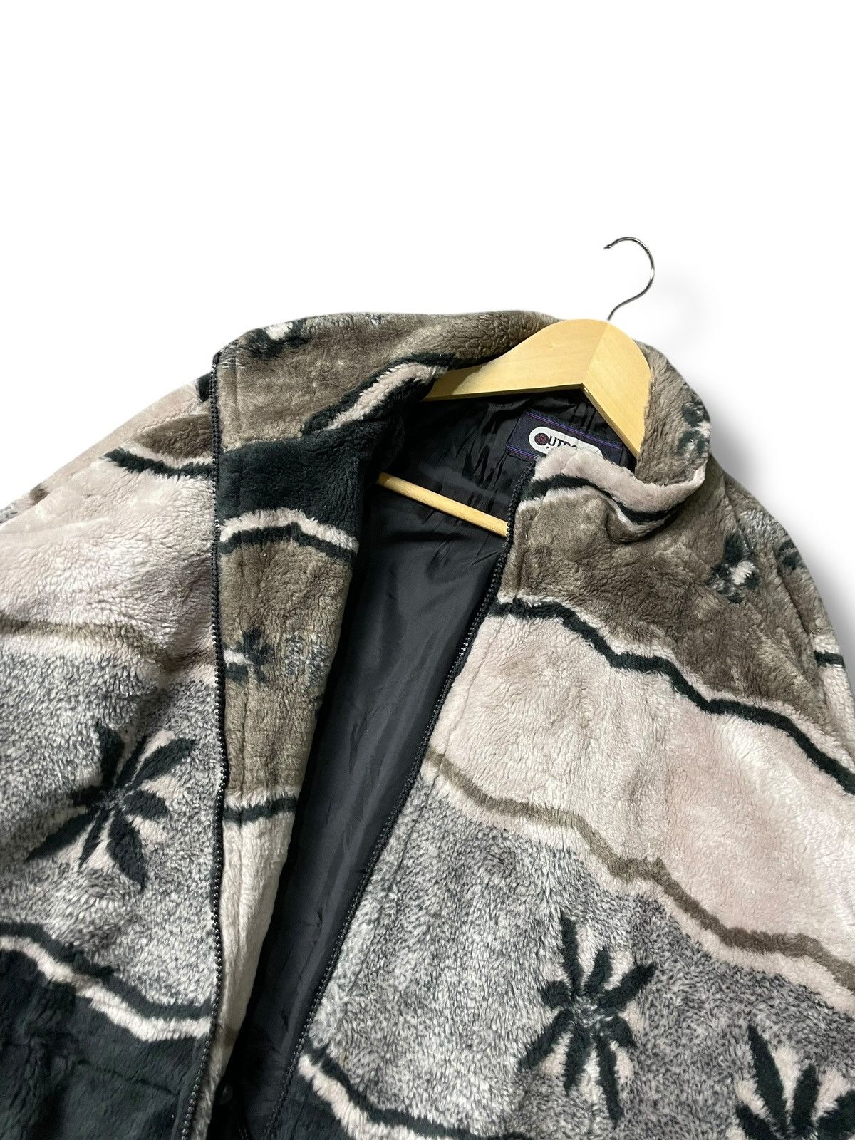 Japanese Brand Outdoor Products Printed Fleece Zipper Jacket (66) Size US M / EU 48-50 / 2 - 5 Thumbnail