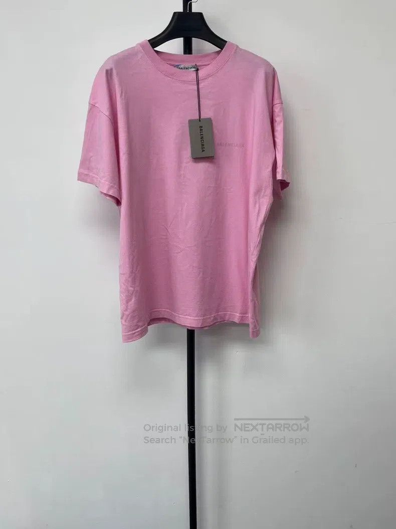 Balenciaga Balenciaga Retro plain weave short sleeve drop shoulder T- Size L / US 10 / IT 46 - 1 Thumbnail