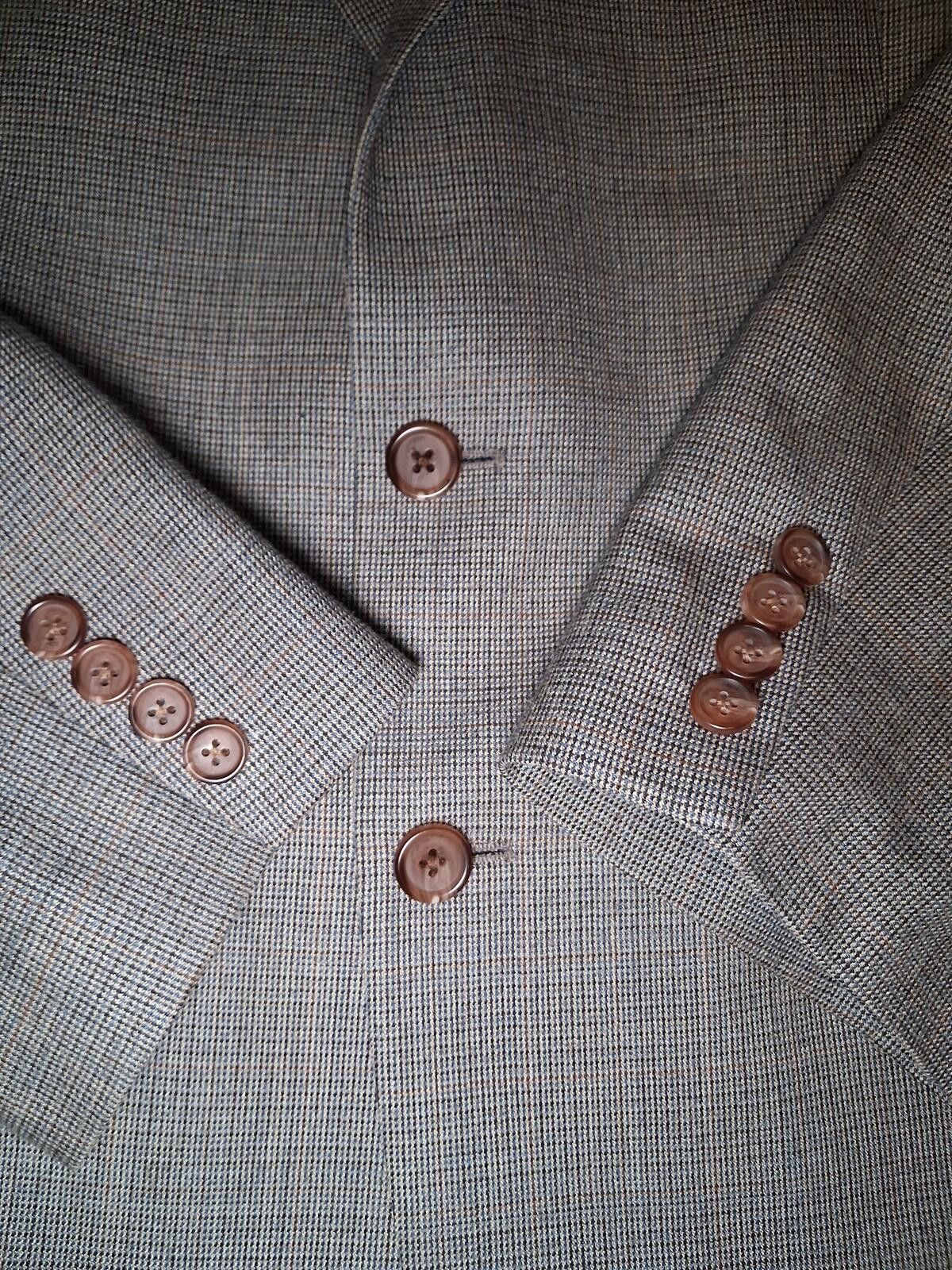 Polo Ralph Lauren Ralph Lauren Sport Coat Mens 42R Gray Houndstooth Silk Wool Size 42R - 5 Thumbnail