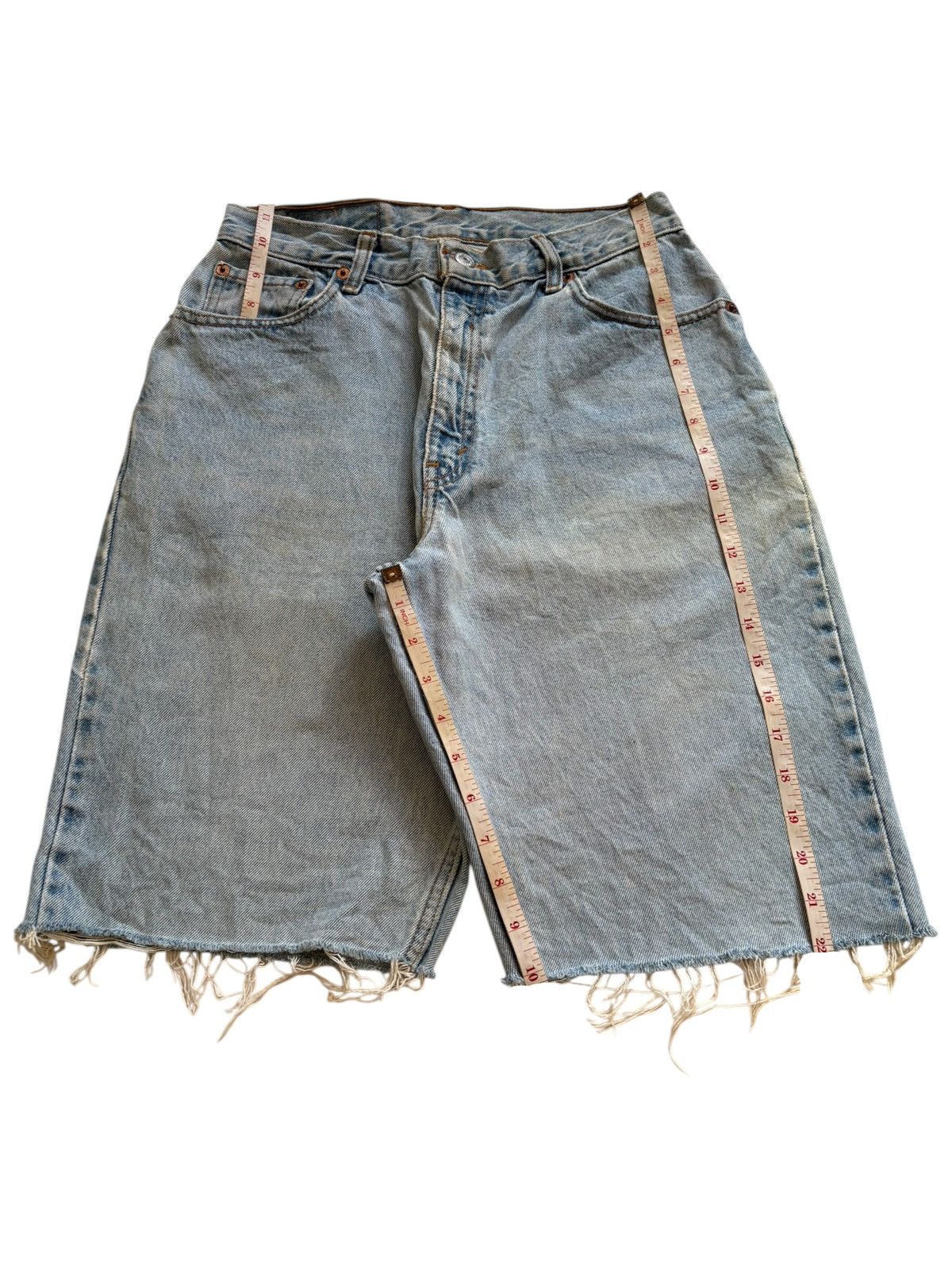 Levi's × Levi's Vintage Clothing Vintage 90s Levis 550 Mud Wash Distressed Short Jeans Size US 27 - 15 Thumbnail