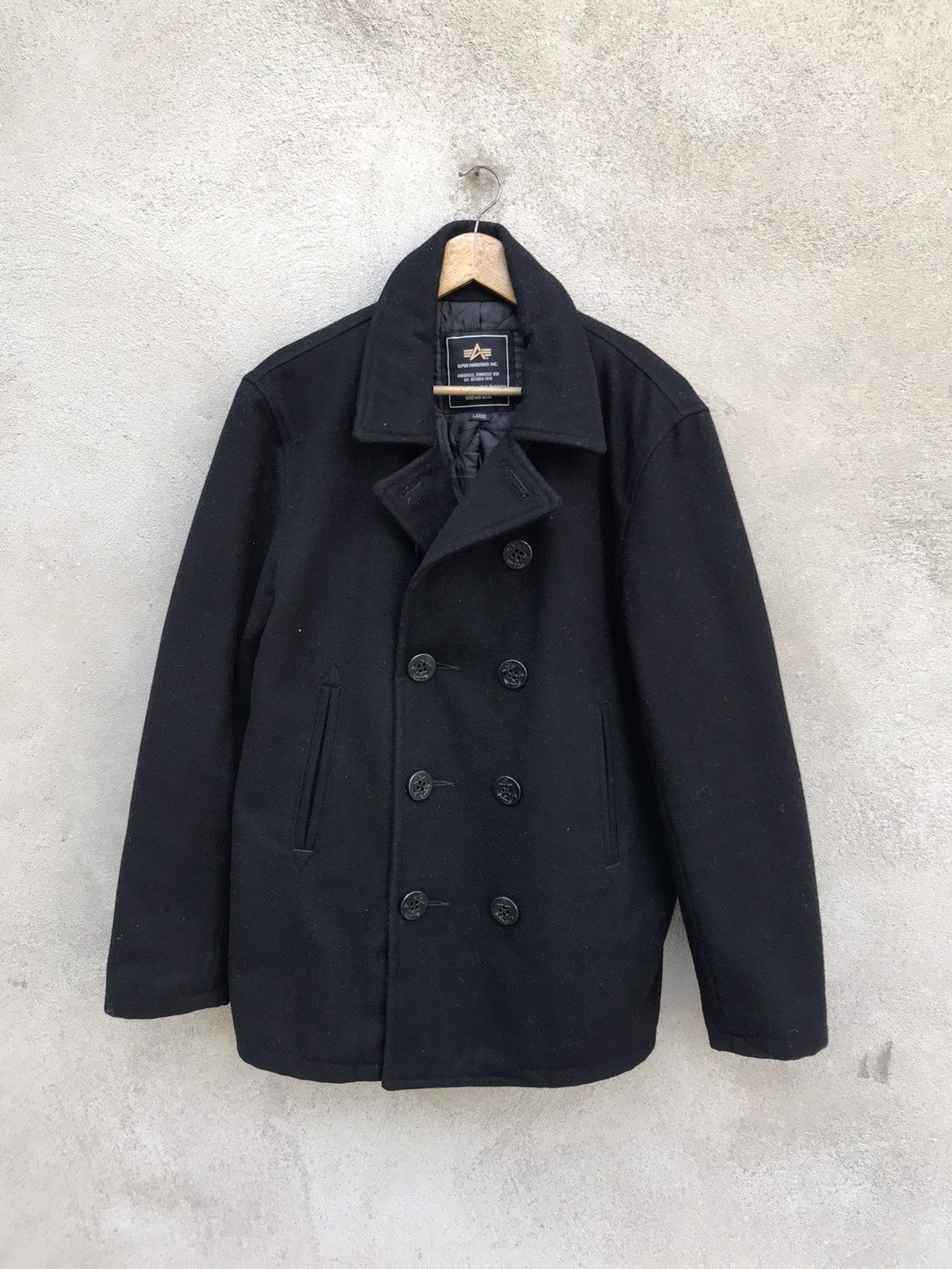 Alpha Industries × Avirex × Schott ALPHA INDUSTRIES WOOL JACKET DOUBLE COLLAR Size US L / EU 52-54 / 3 - 4 Thumbnail