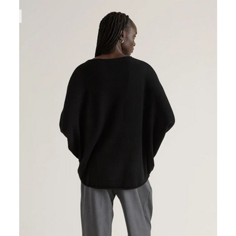 Quince Quince Mongolian Cashmere Batwing Sweater Black S/M Size M / US 6-8 / IT 42-44 - 5 Thumbnail