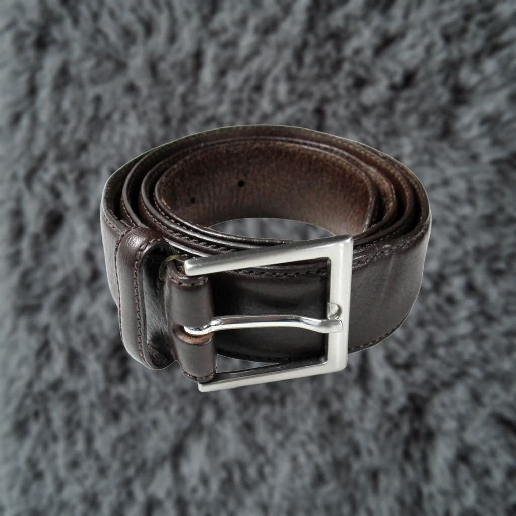 Suitsupply SUITSUPPLY Belt Men's 95/38 Brown Genuine Leather Adjustable Square Buckle Size ONE SIZE - 1 Thumbnail